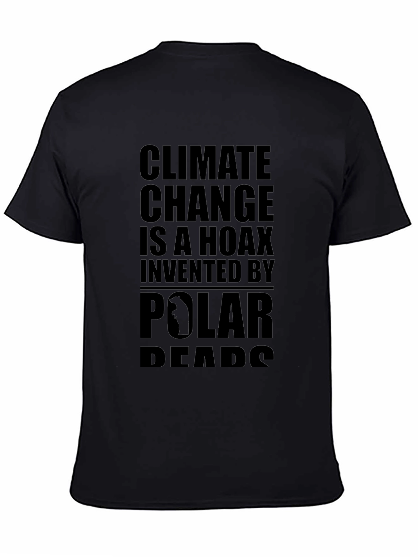 Climate Change Hoax Graphic Tee - Black Cotton T-Shirt