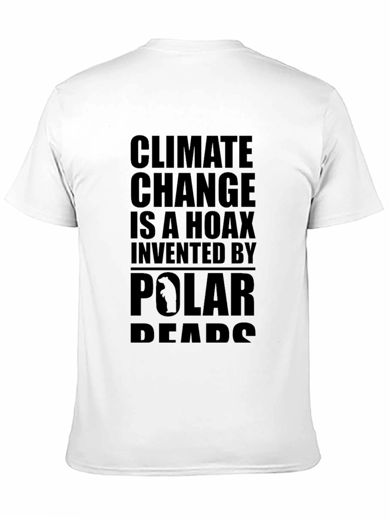 Climate Change Hoax Graphic Tee - Black Cotton T-Shirt