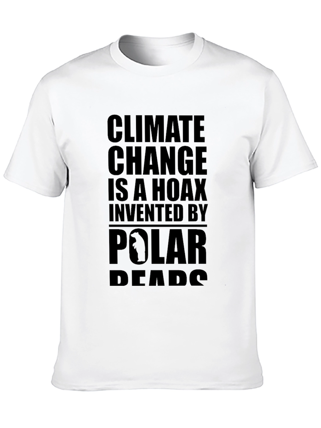 Climate Change Hoax Graphic Tee - Black Cotton T-Shirt