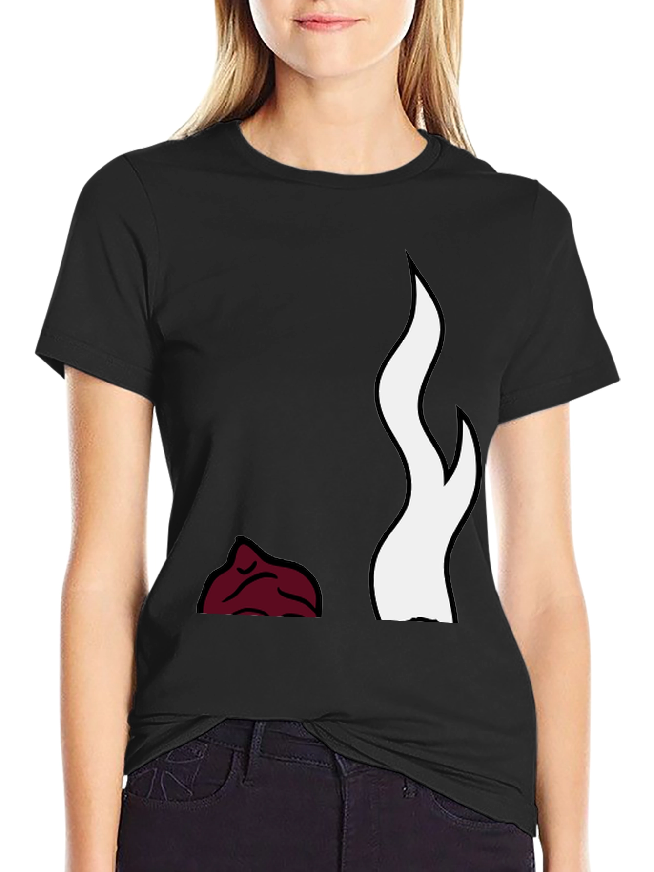 Flame Design Black T-Shirt