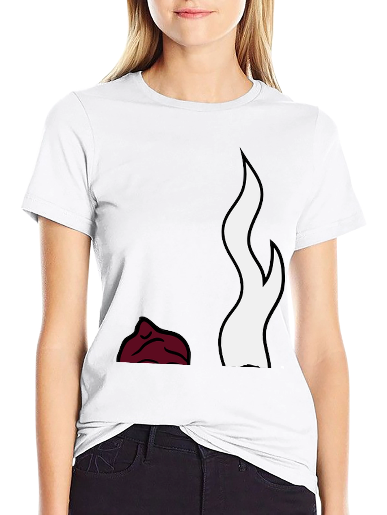 Flame Design Black T-Shirt