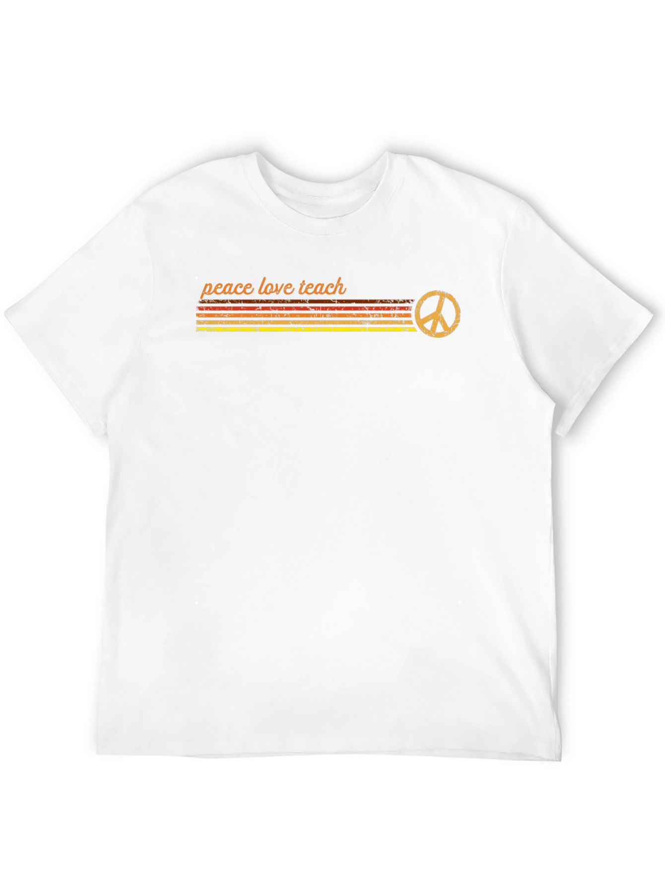 Peace Love Teach Retro Graphic Tee