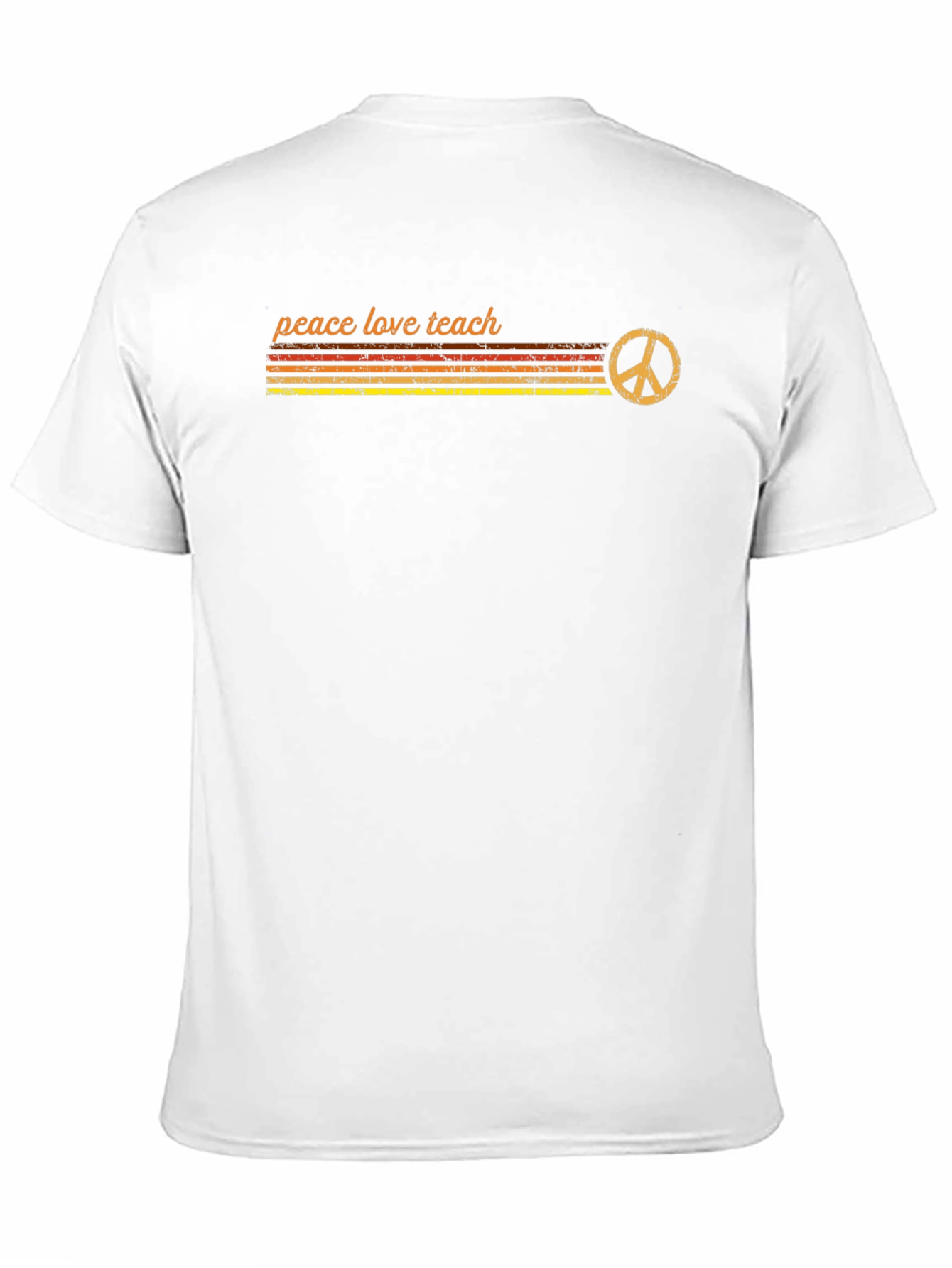 Peace Love Teach Retro Graphic Tee