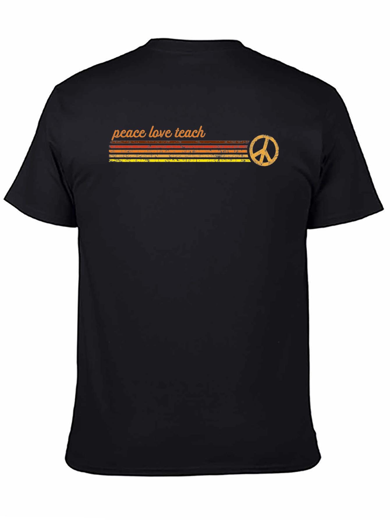 Peace Love Teach Retro Graphic Tee