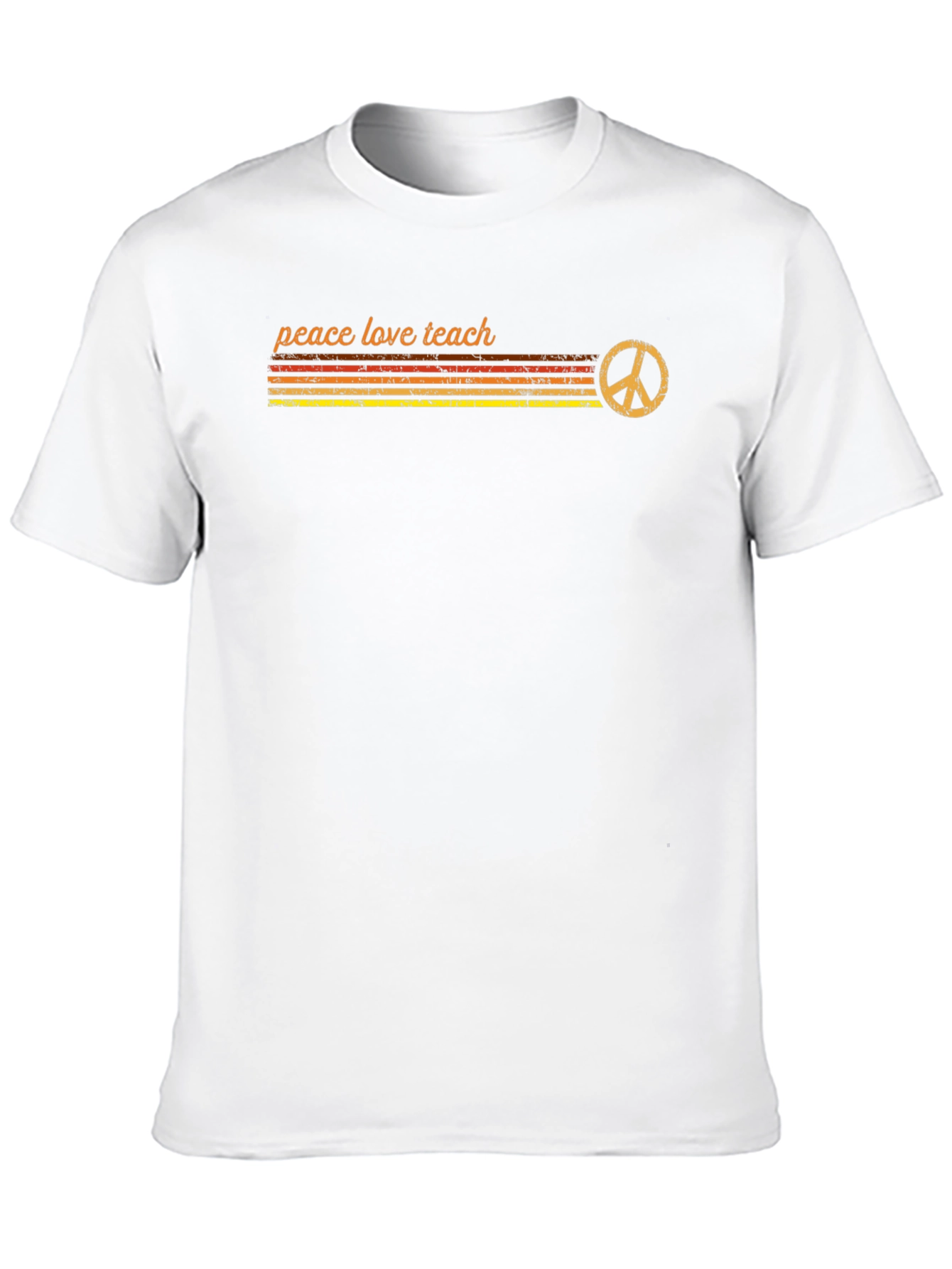 Peace Love Teach Retro Graphic Tee