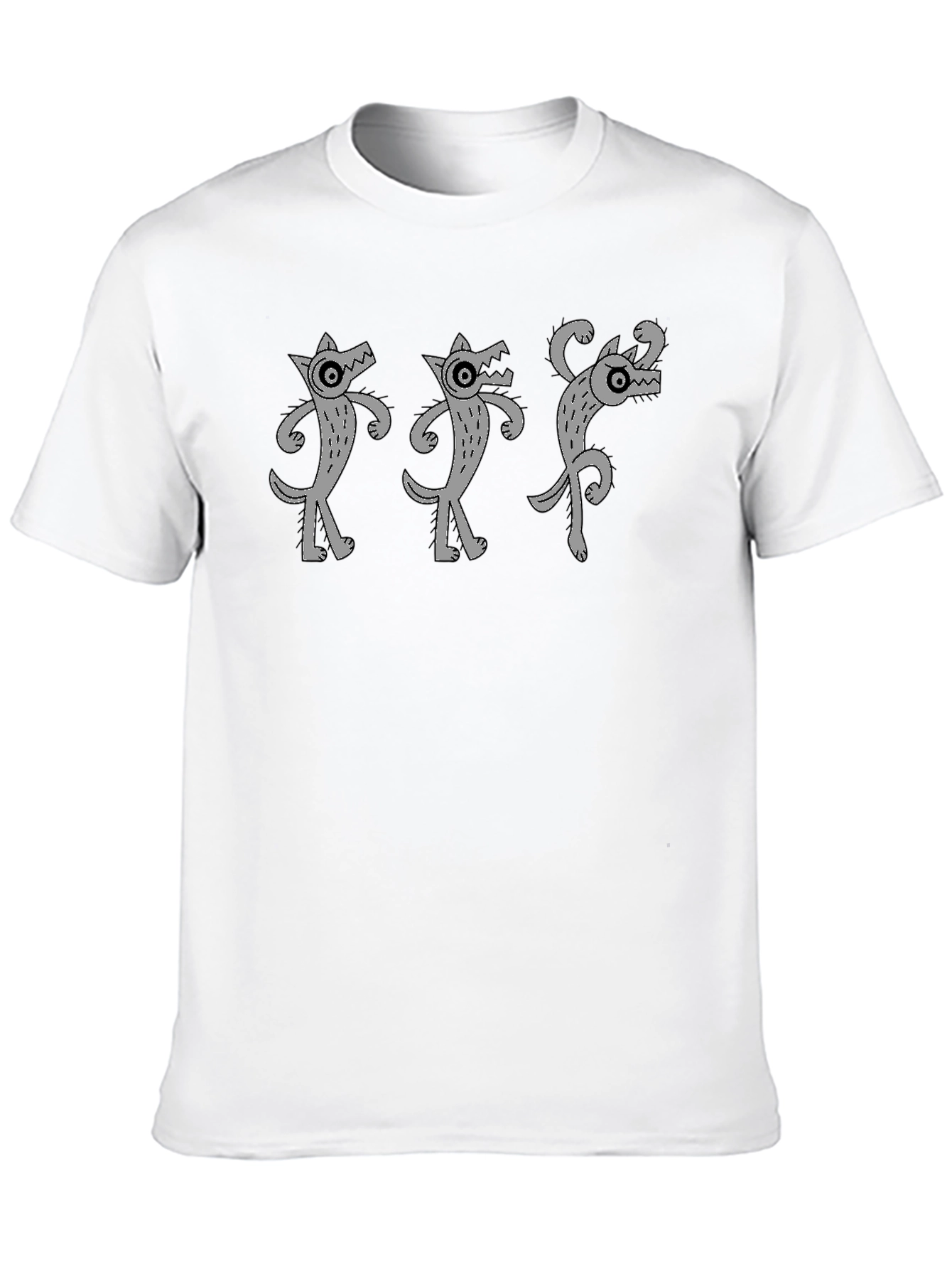 Dancing Wolves Black T-Shirt