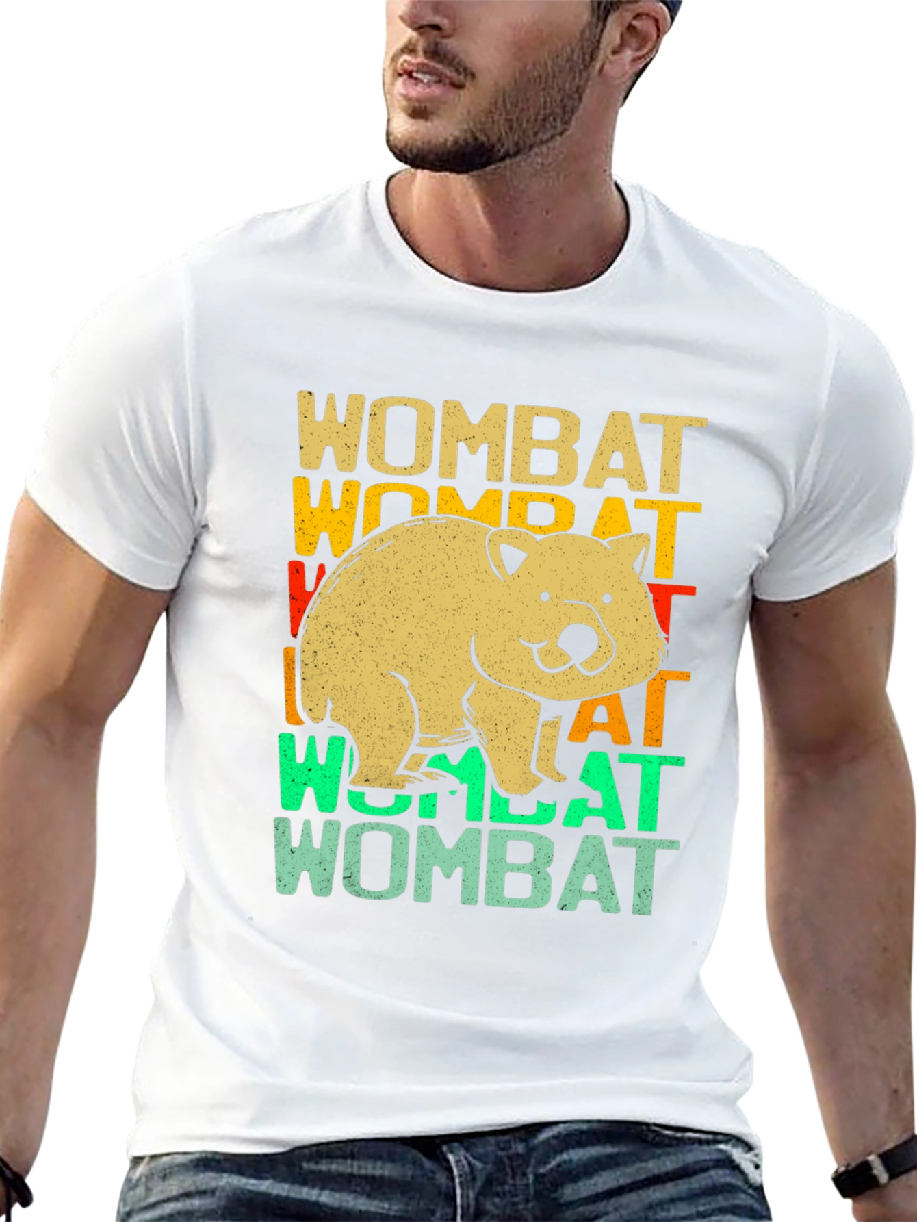 Retro Wombat Graphic T-Shirt - Unisex Cotton Tee