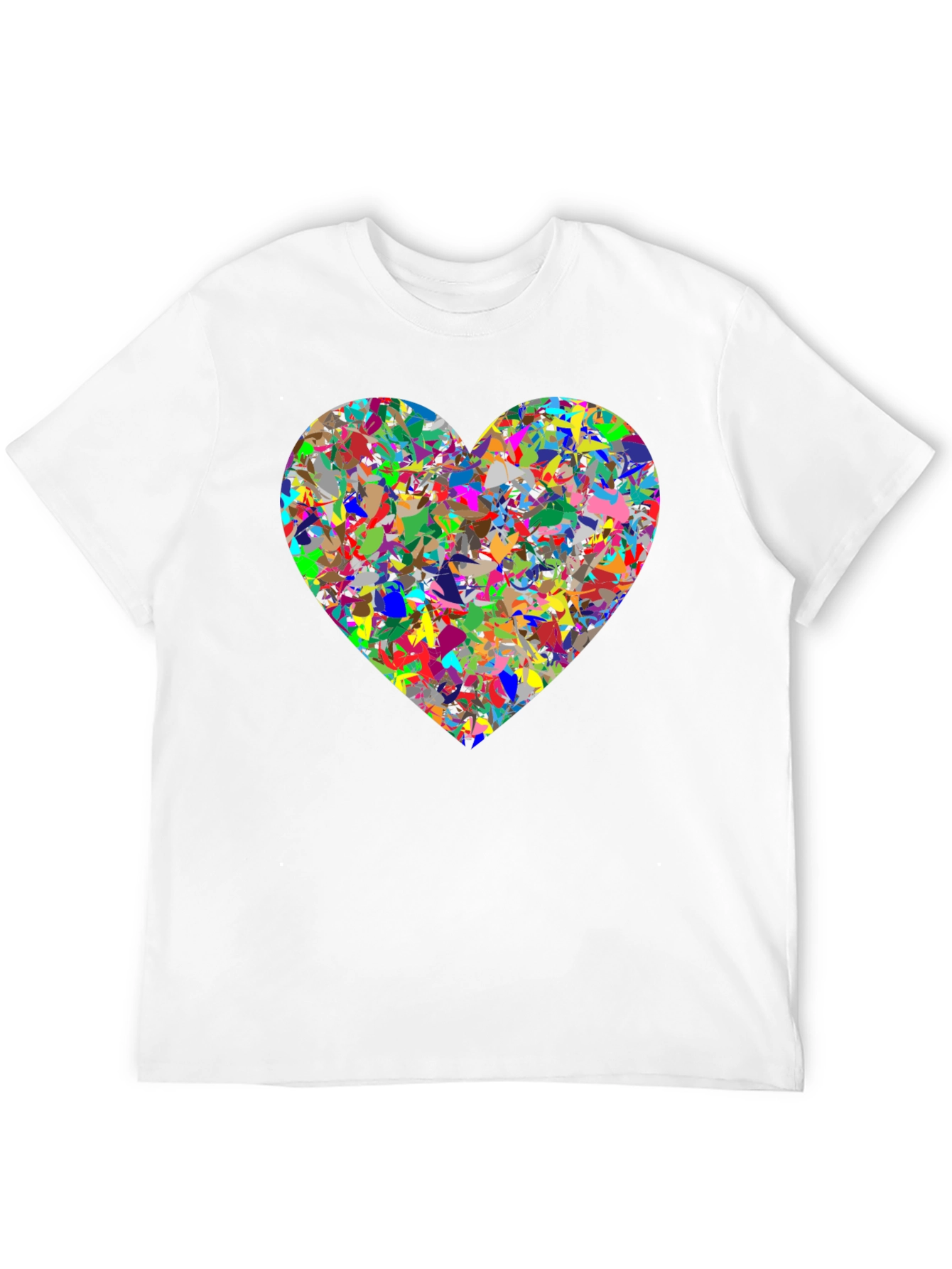 Abstract Heart Graphic Black T-Shirt