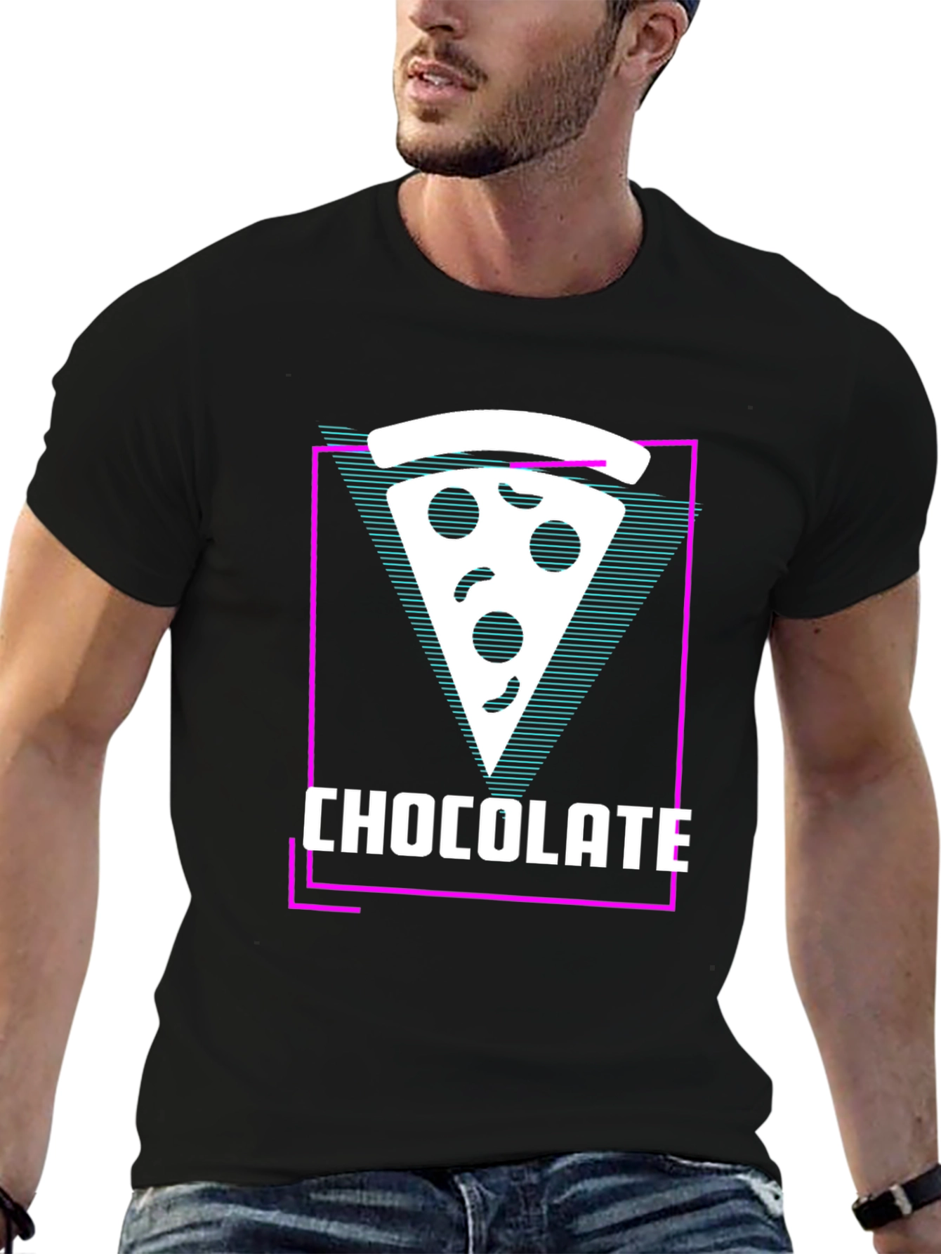 Chocolate Pizza Slice Graphic Tee - Unique Style