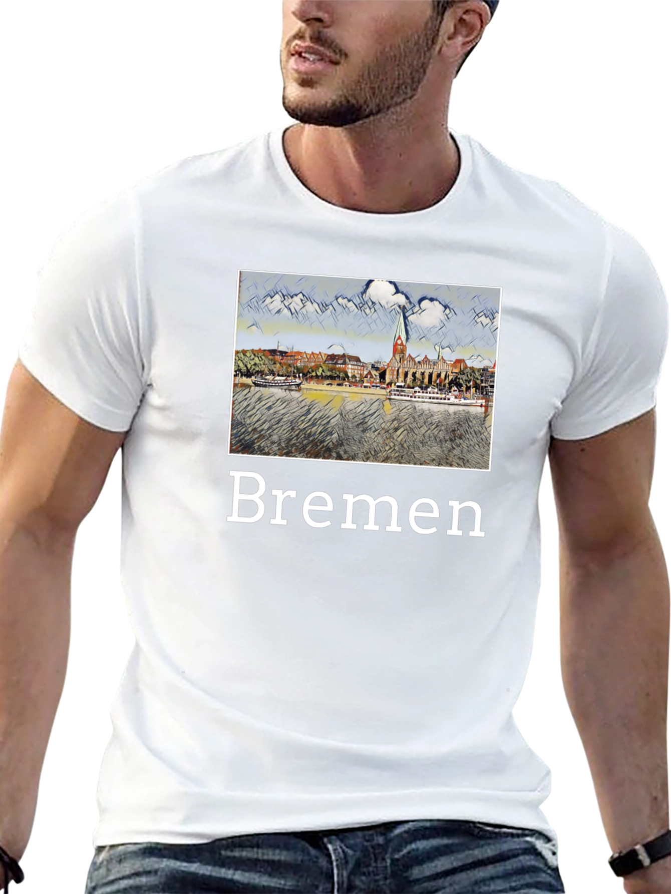 Bremen Cityscape Graphic T-Shirt