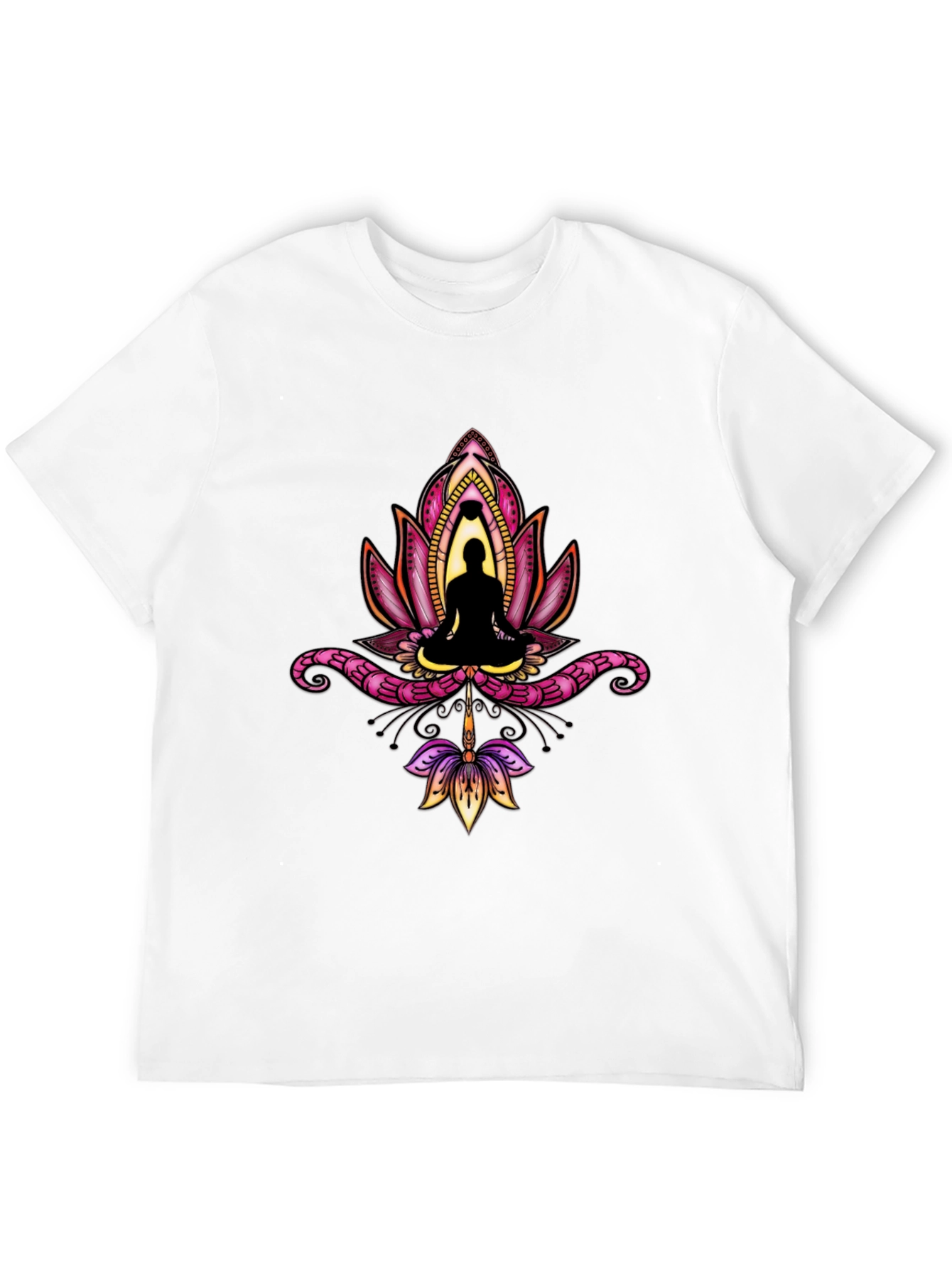 Lotus Buddha Graphic Tee - Black T-Shirt