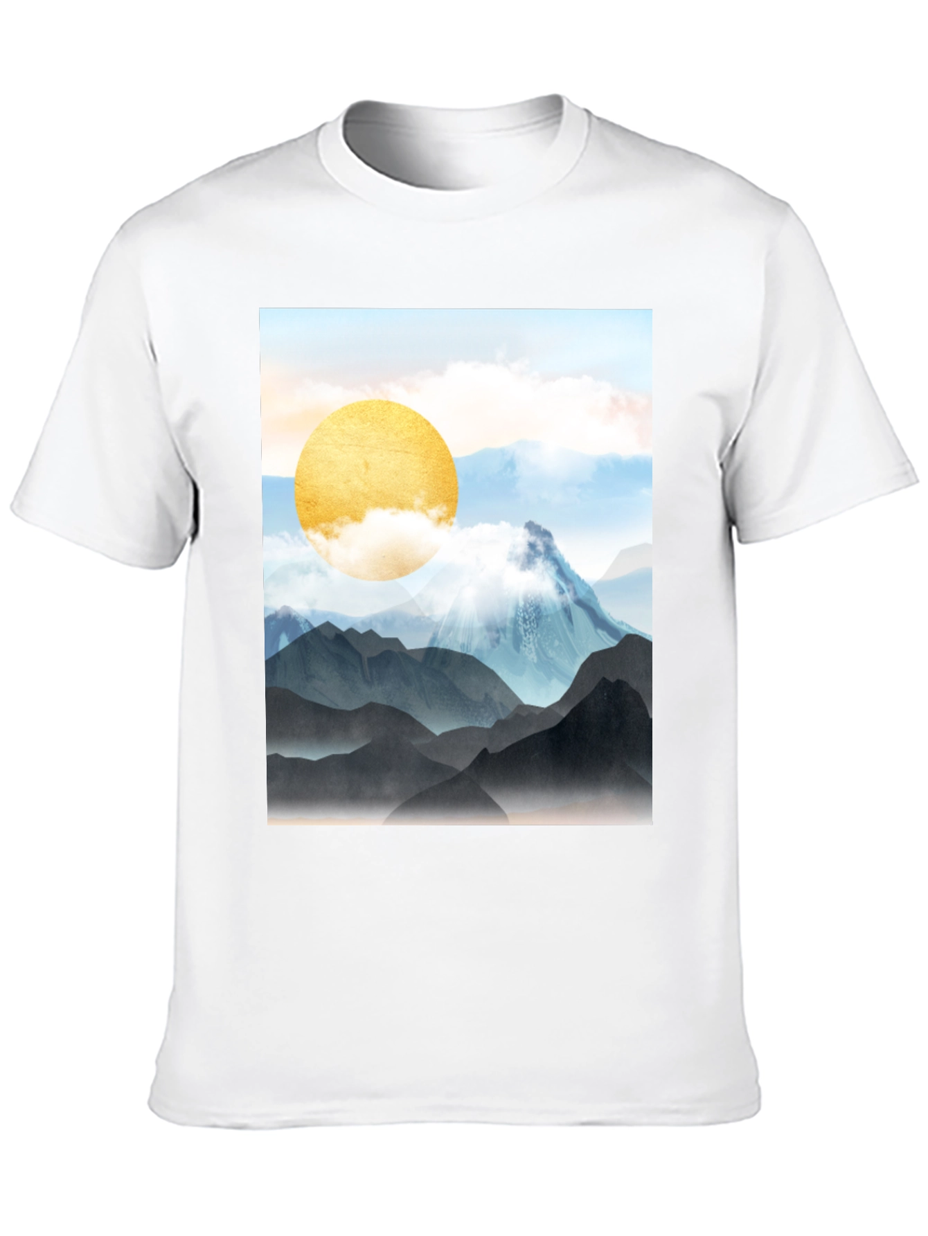 Mountain Sun Graphic Tee - Stylish Black T-Shirt