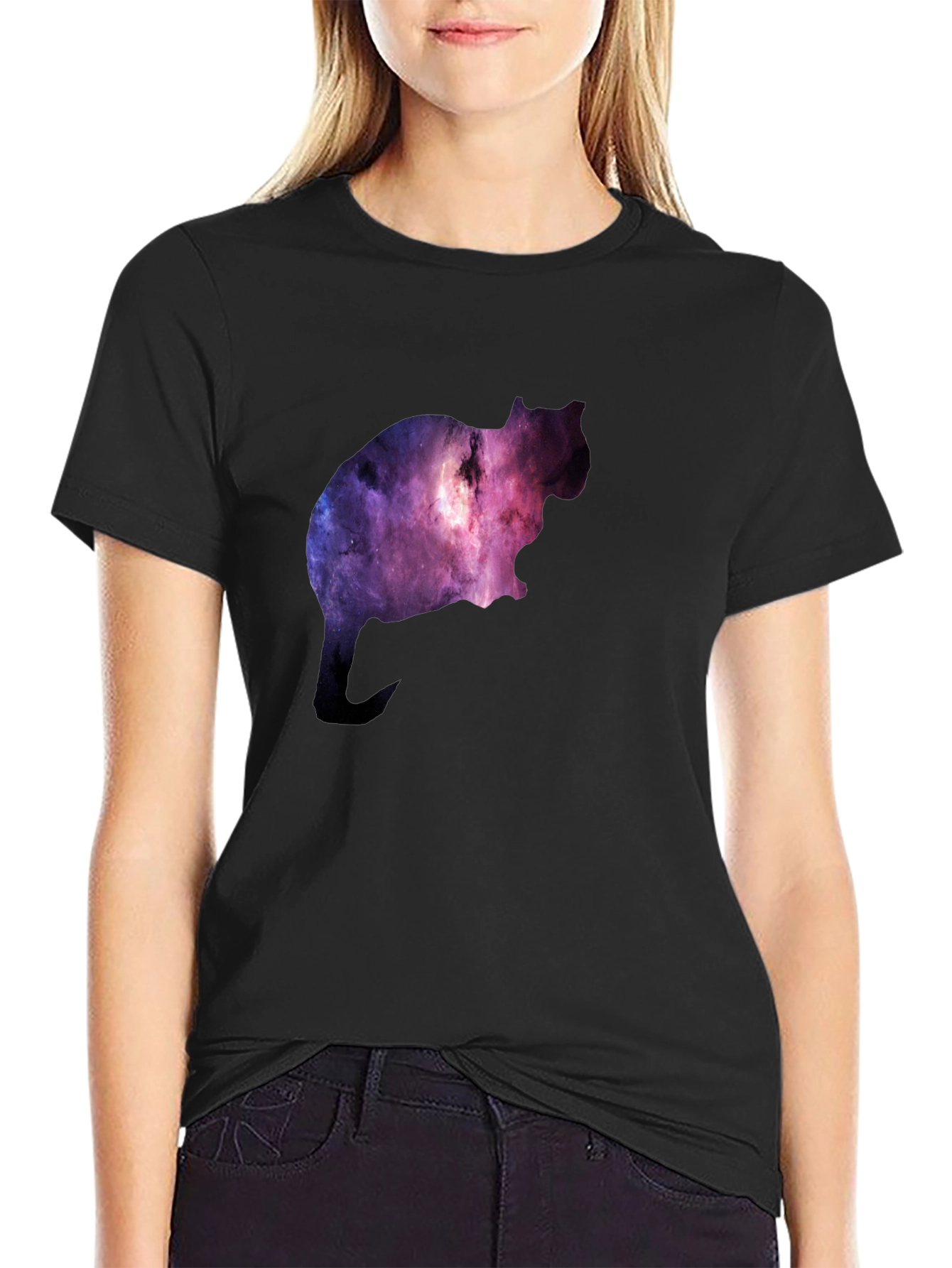 Galaxy Cat T-Shirt - Cosmic Feline Tee