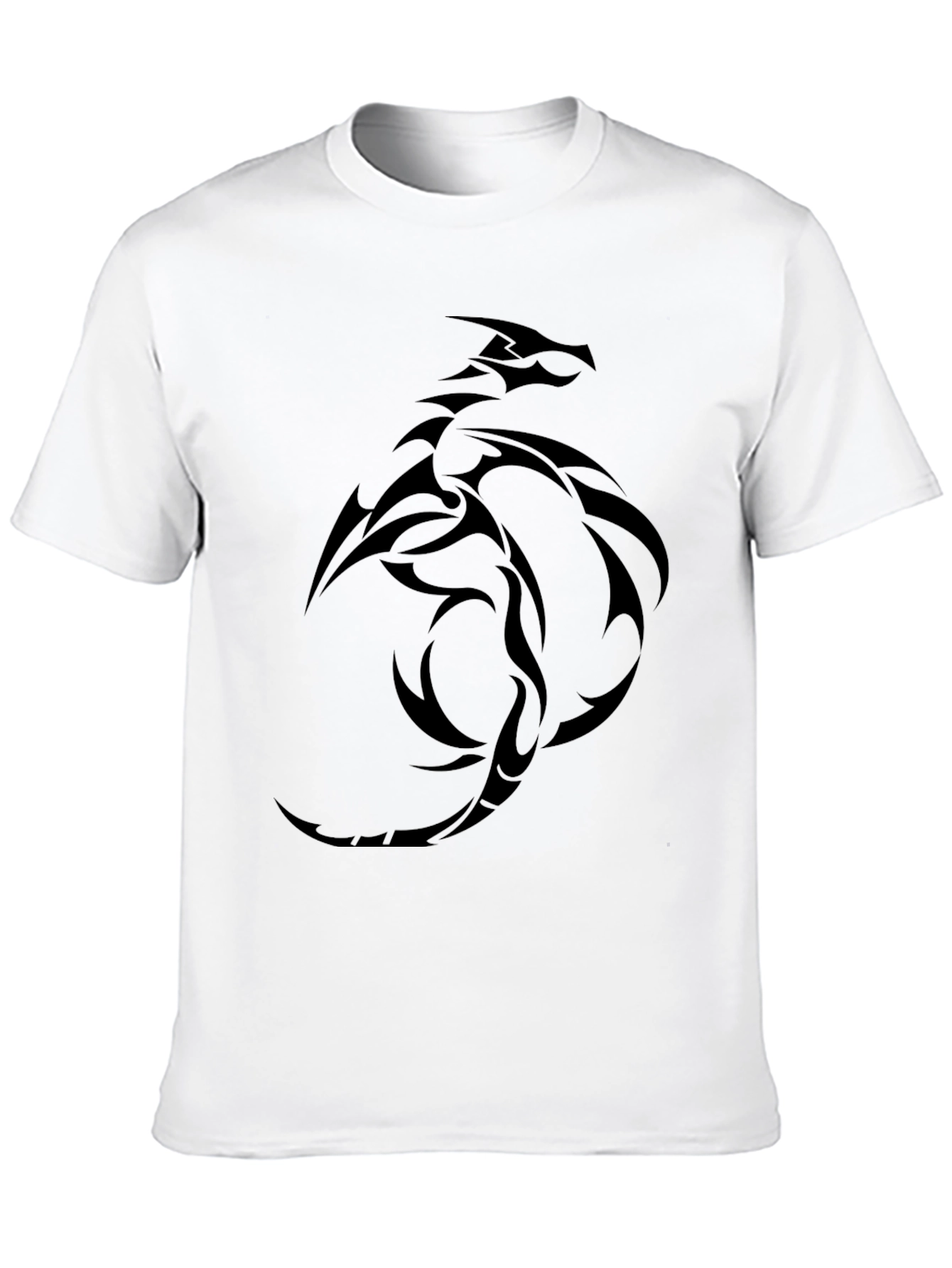 Tribal Dragon Graphic Black T-Shirt - Stylish & Unique