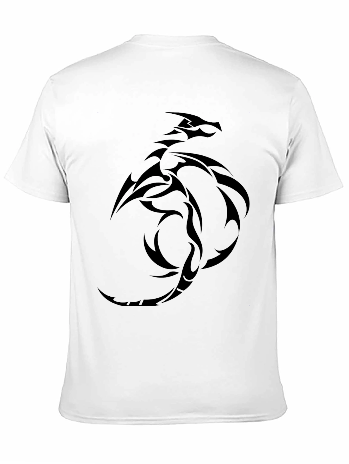 Tribal Dragon Graphic Black T-Shirt - Stylish & Unique