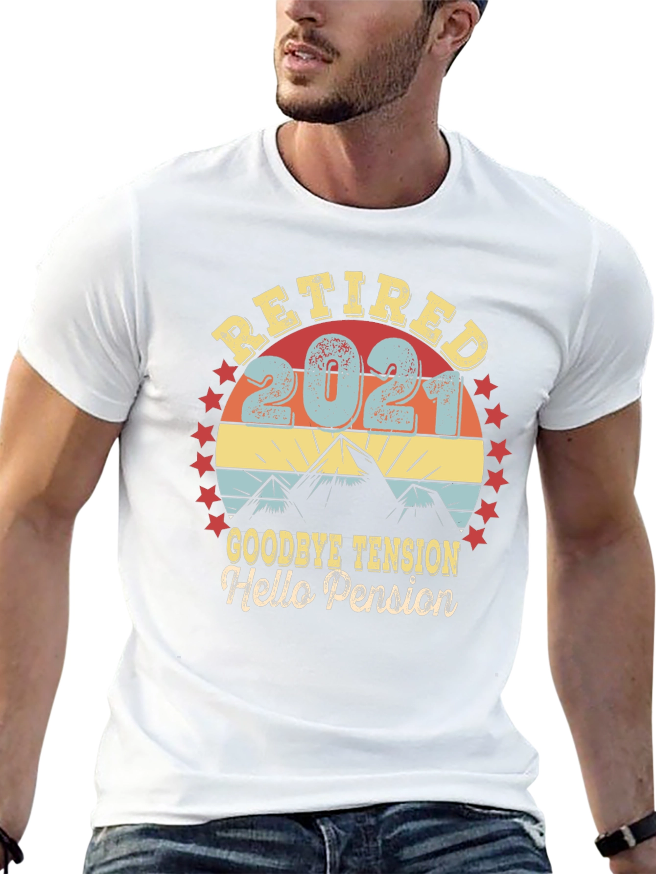 Retired 2021 T-Shirt - Goodbye Tension Hello Pension