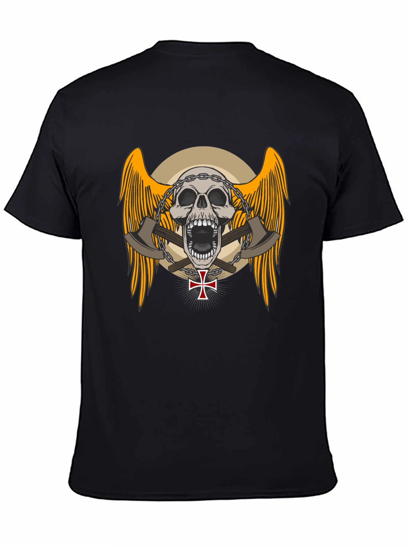 Skull & Axe Graphic Tee - Edgy Design