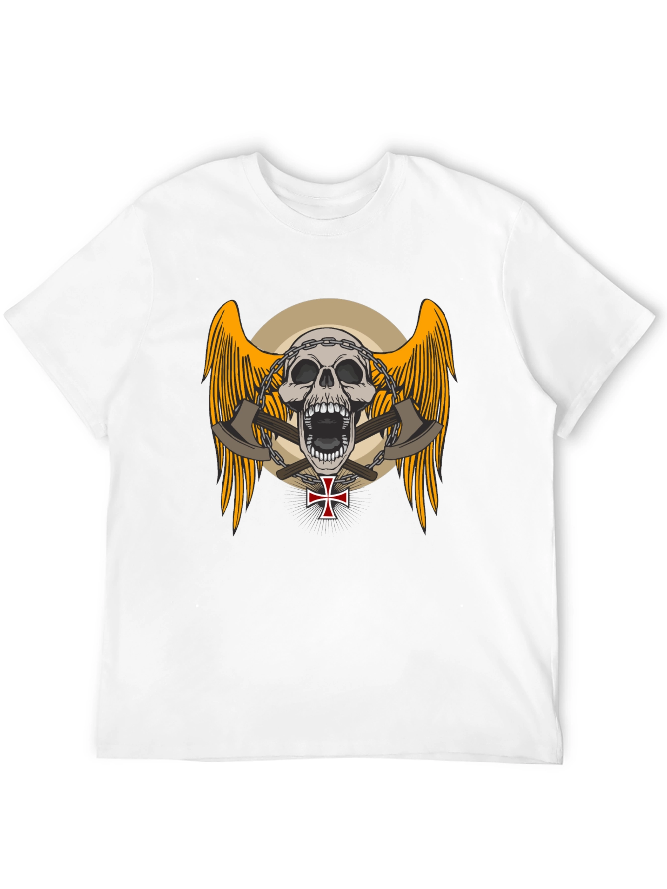 Skull & Axe Graphic Tee - Edgy Design