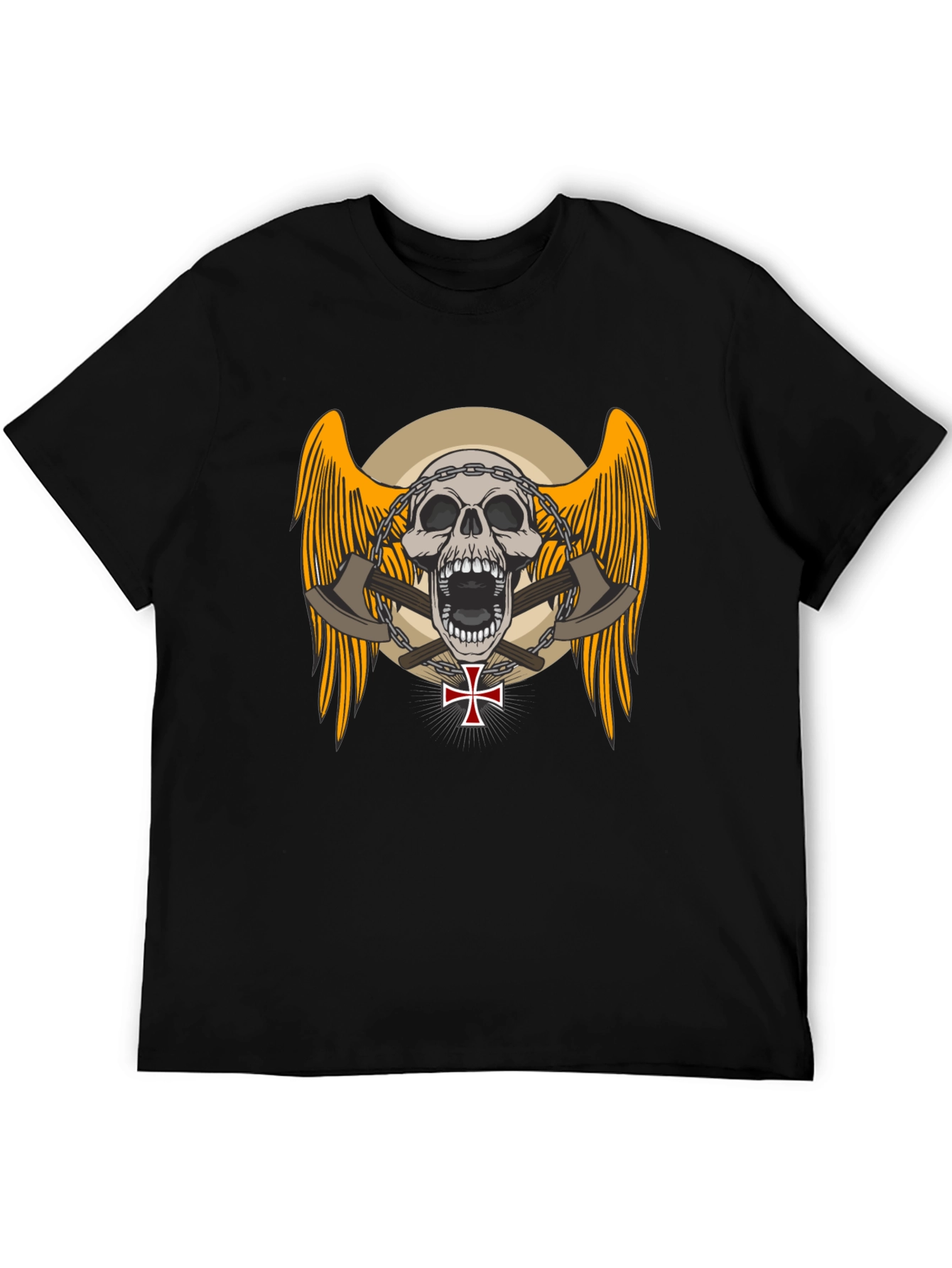 Skull & Axe Graphic Tee - Edgy Design