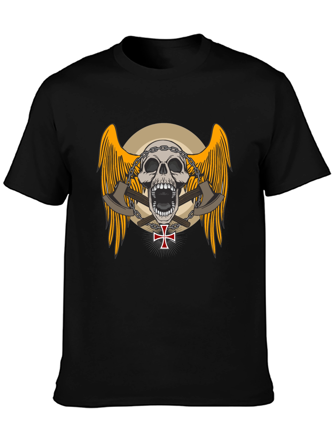Skull & Axe Graphic Tee - Edgy Design