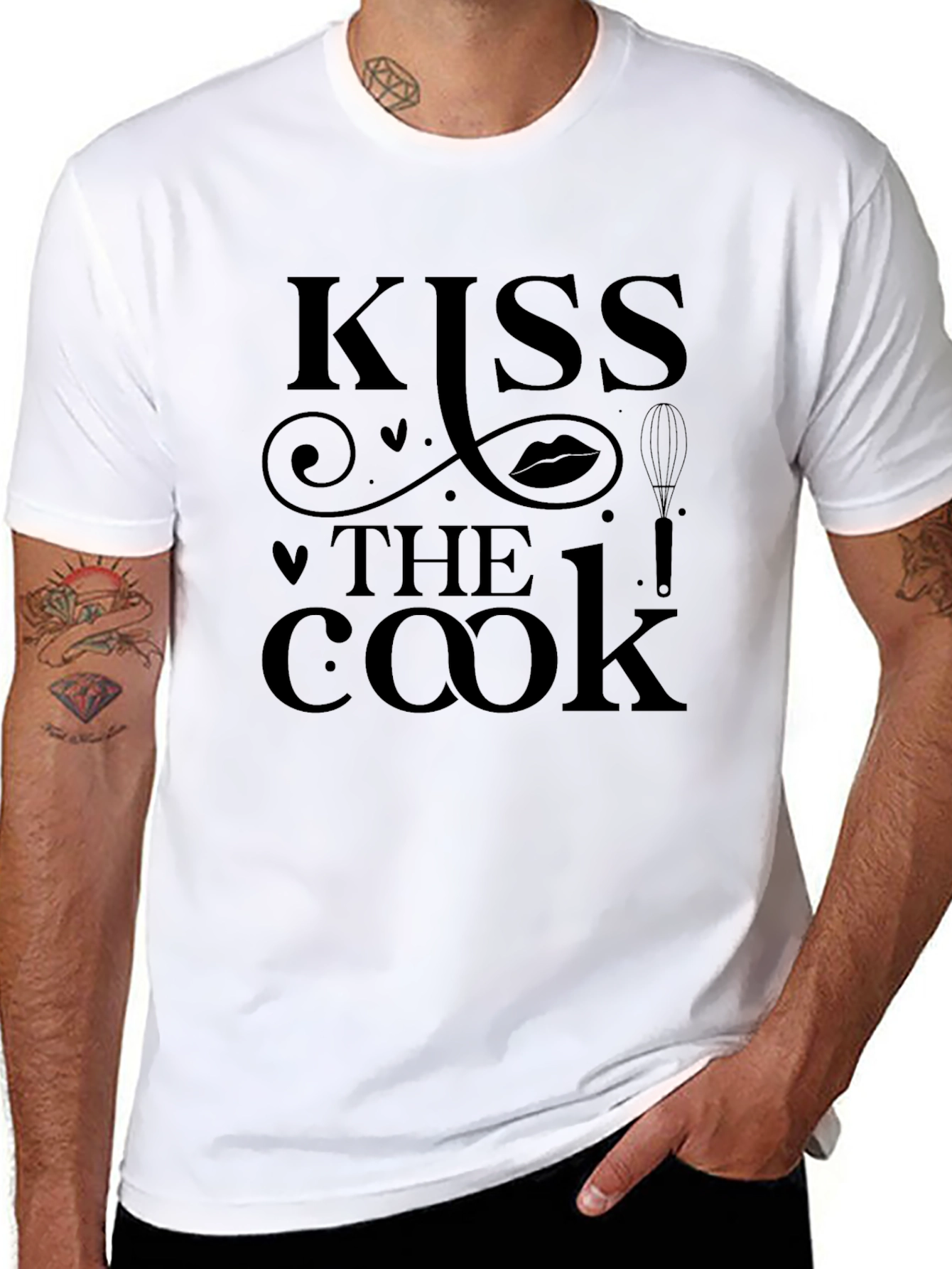 Kiss The Cook Graphic Tee - Soft & Stylish