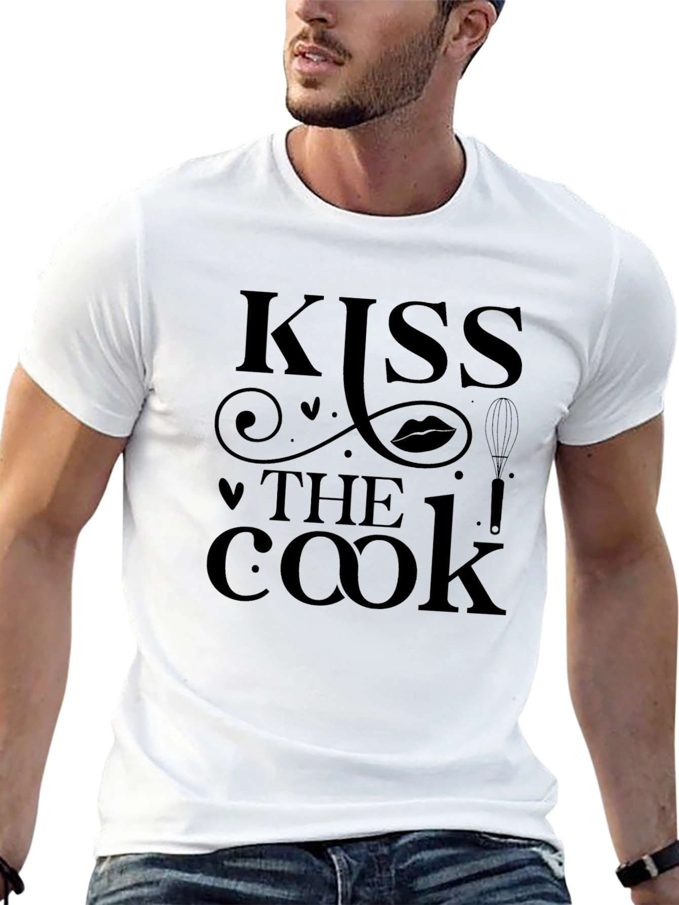 Kiss The Cook Graphic Tee - Soft & Stylish