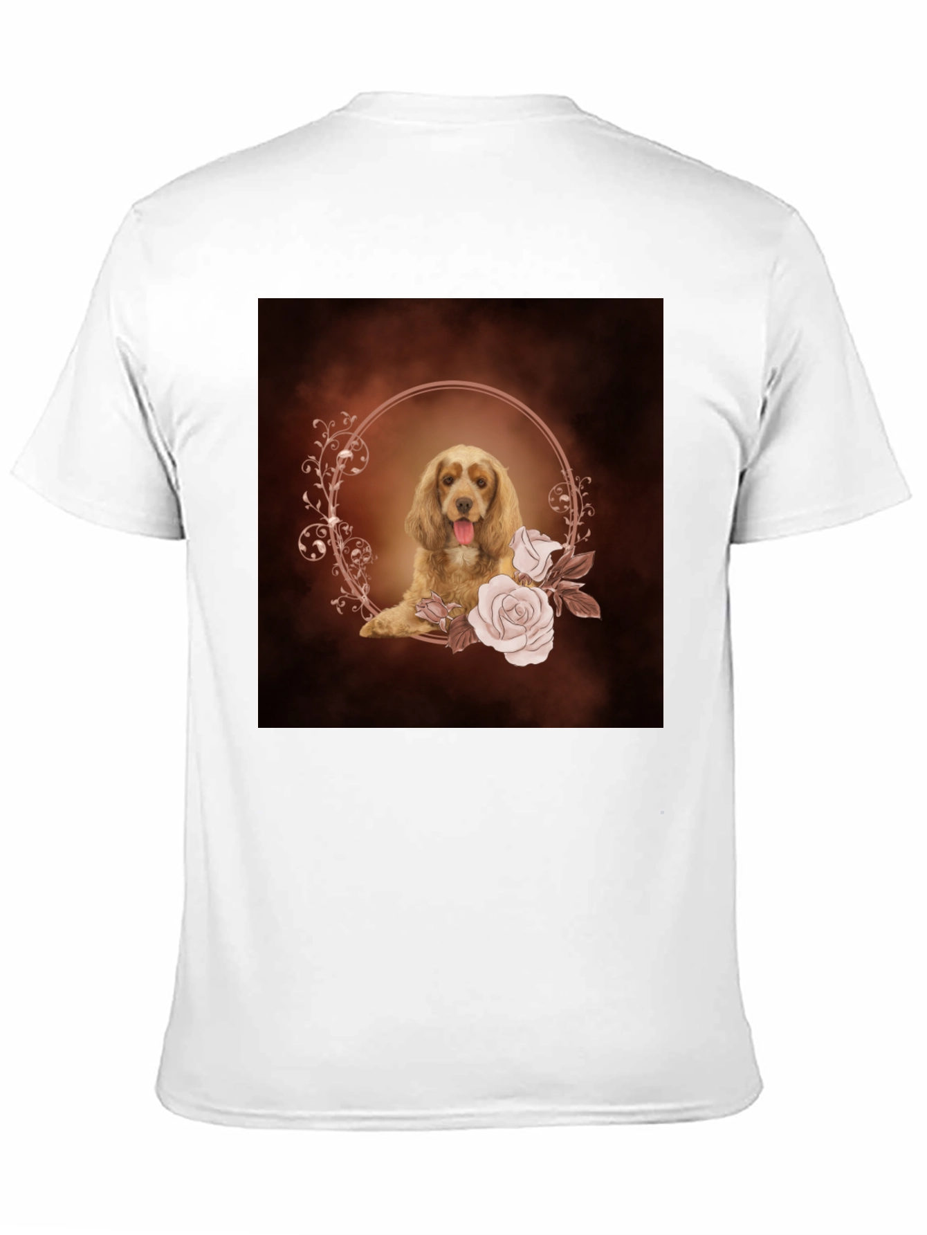 Dog & Floral Wreath Graphic Tee