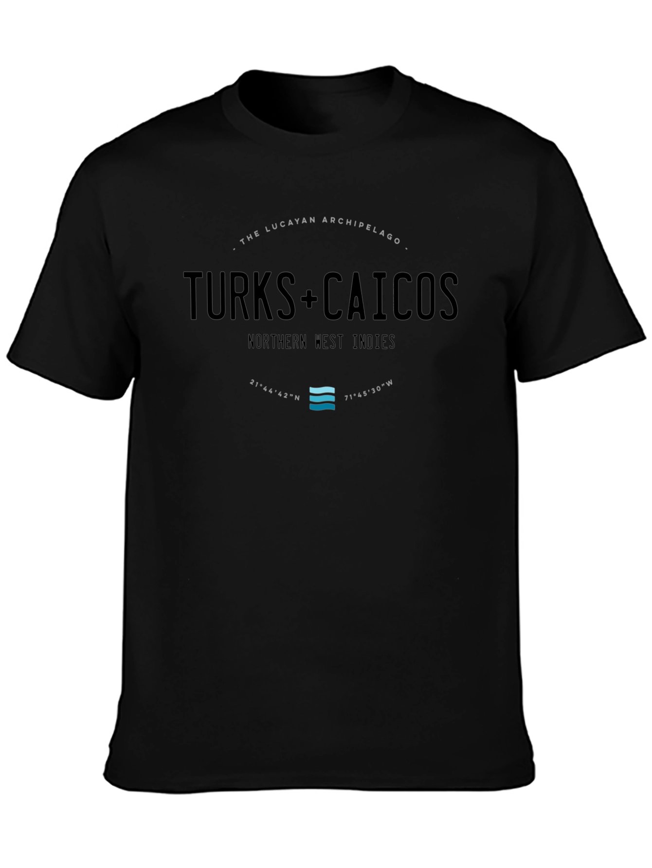 Turks & Caicos Islands Graphic Tee - Black