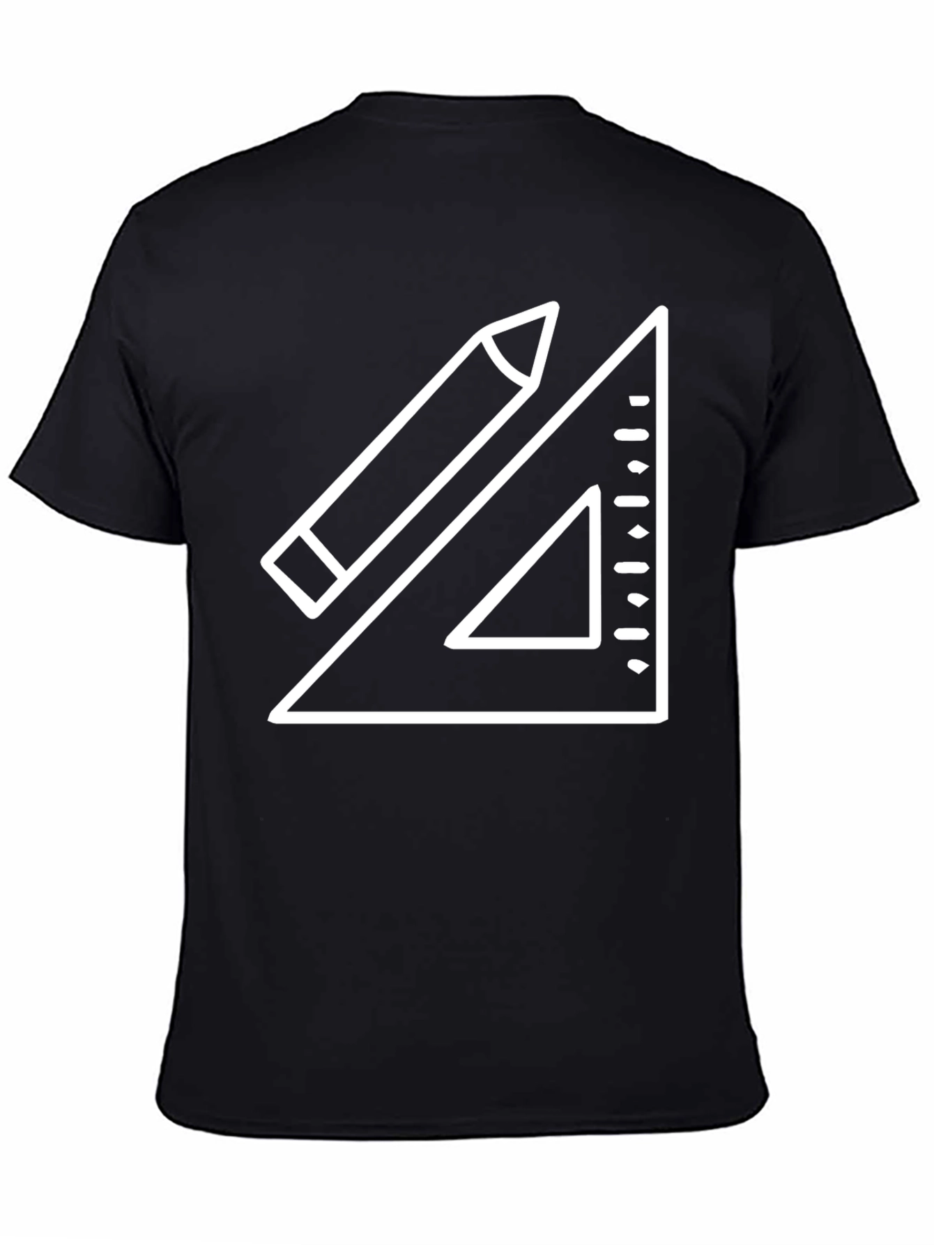 Architect T-Shirt - Drafting Pencil & Triangle Ruler Tee