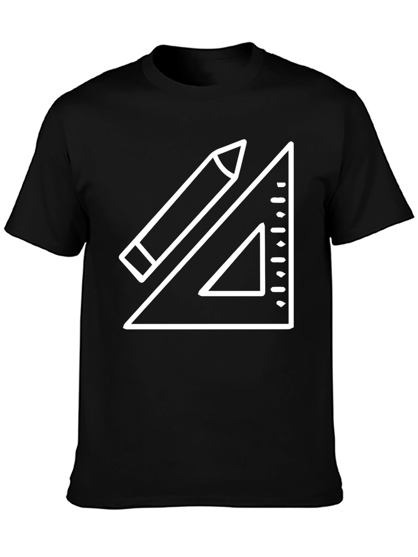 Architect T-Shirt - Drafting Pencil & Triangle Ruler Tee