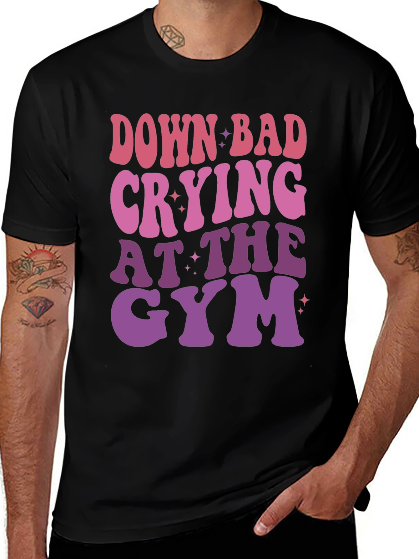 Down Bad Crying at The Gym Graphic T-Shirt