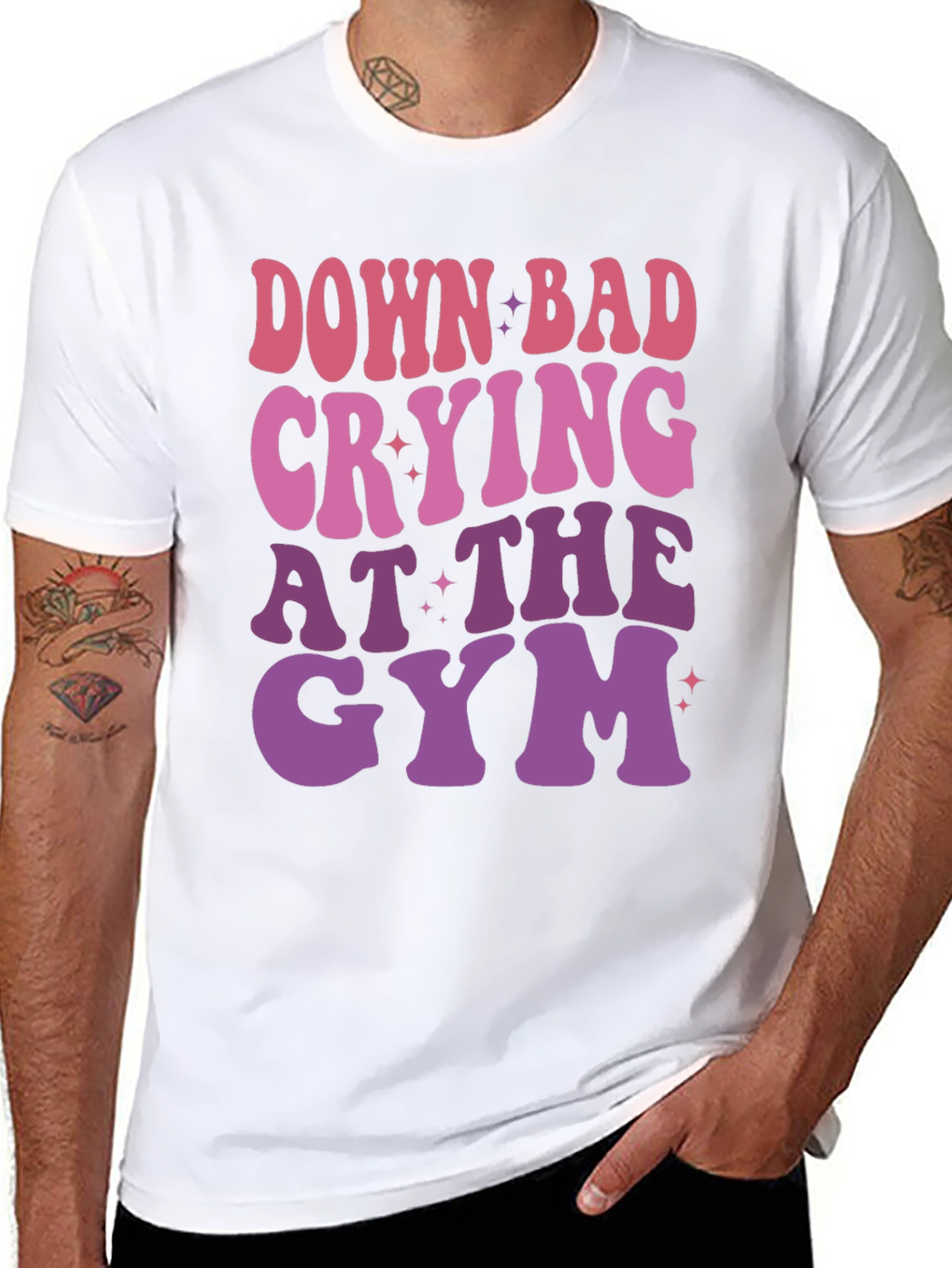 Down Bad Crying at The Gym Graphic T-Shirt