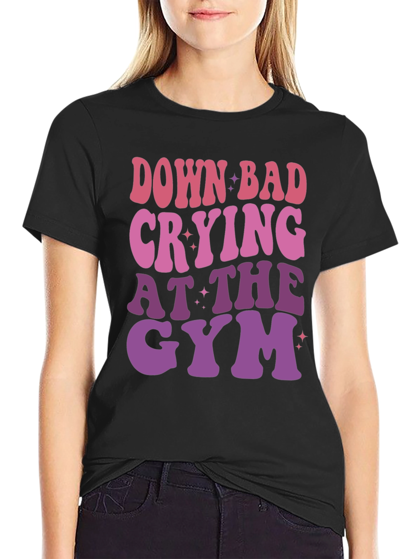 Down Bad Crying at The Gym Graphic T-Shirt