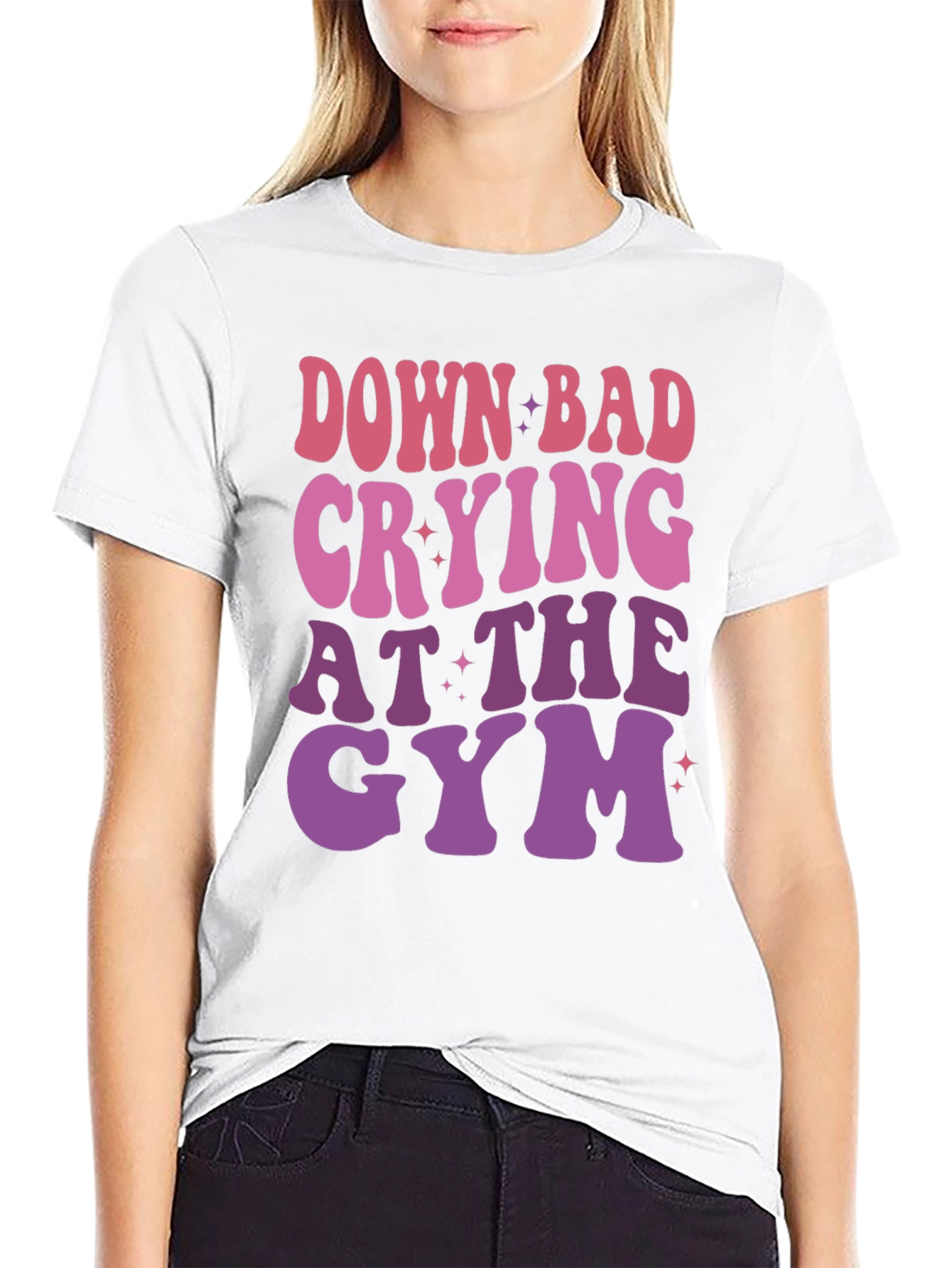 Down Bad Crying at The Gym Graphic T-Shirt