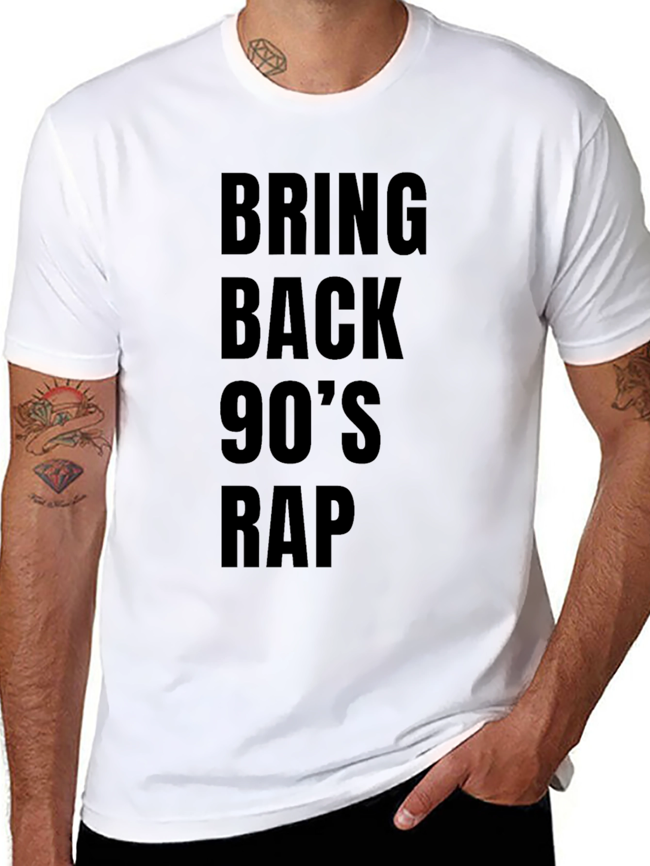 Bring Back 90s Rap Black T-Shirt