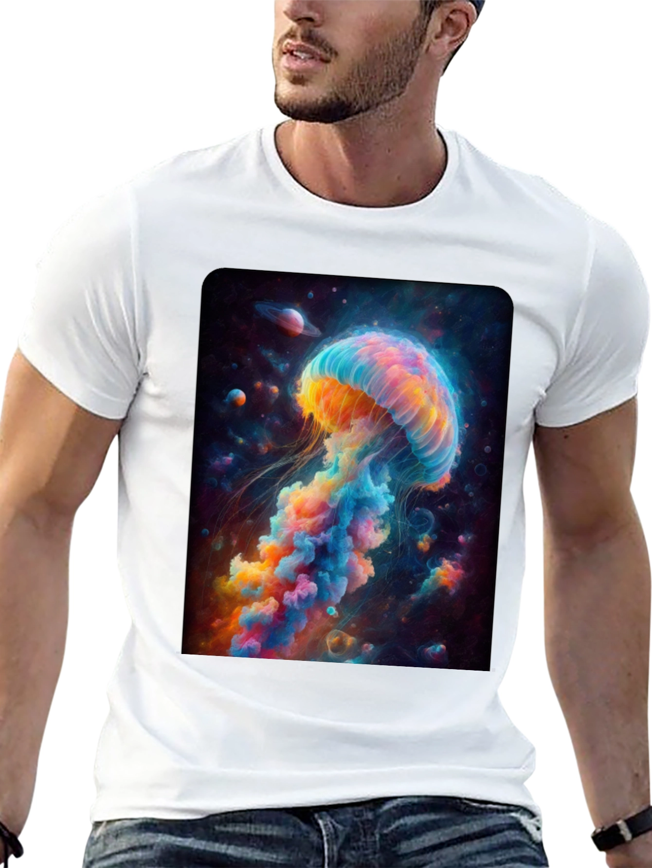 Space Jellyfish Graphic T-Shirt