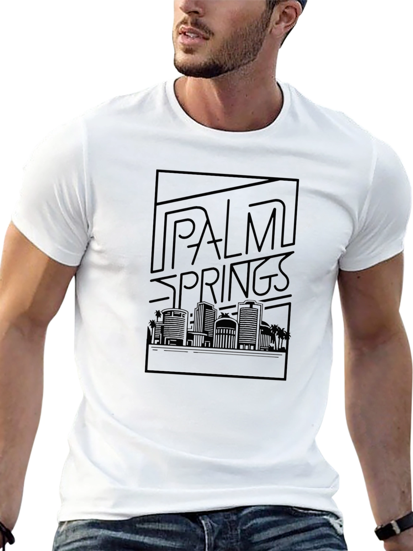 Palm Springs Graphic T-Shirt - Skyline Design