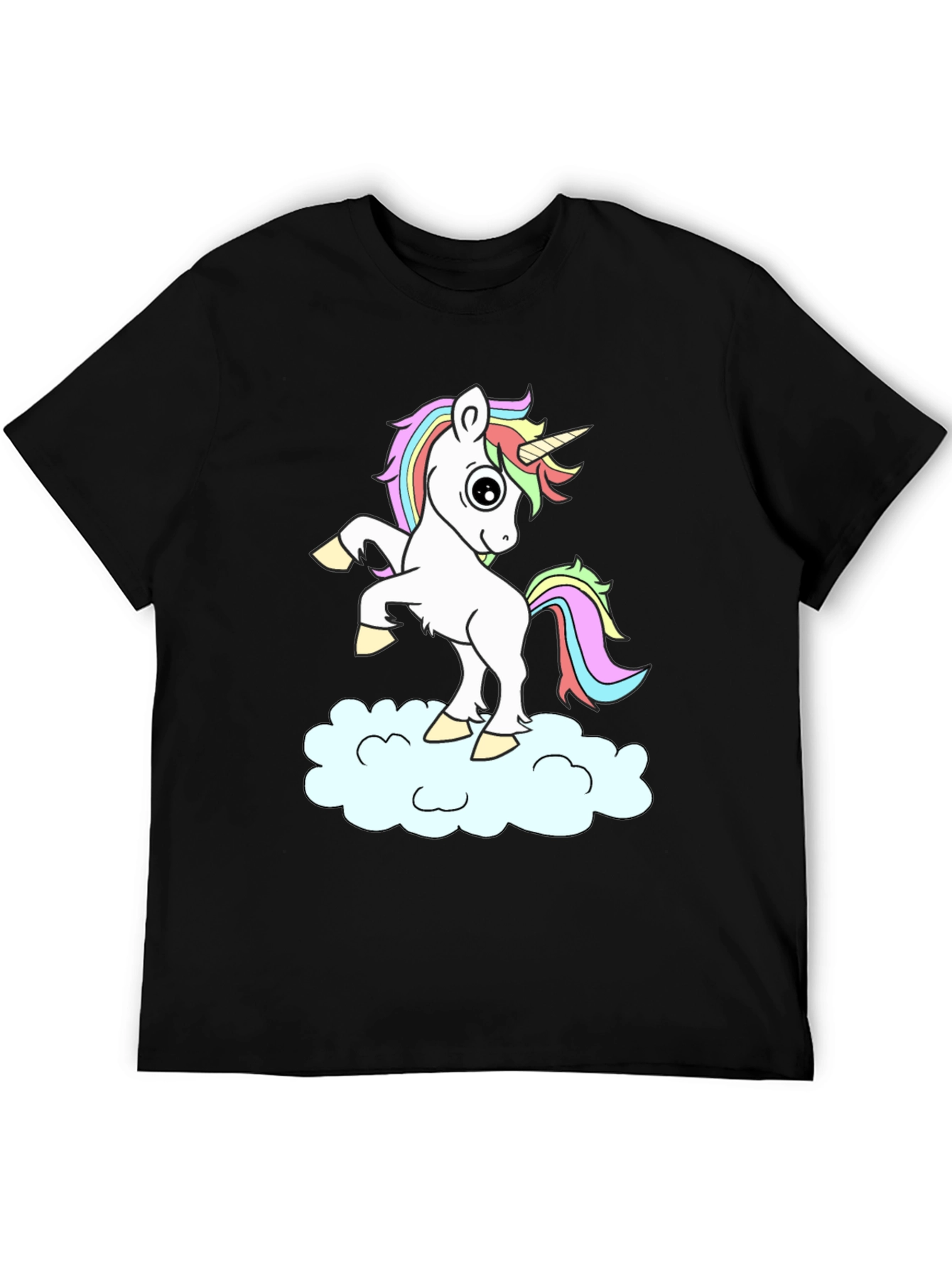 Unicorn Cloud Black T-Shirt