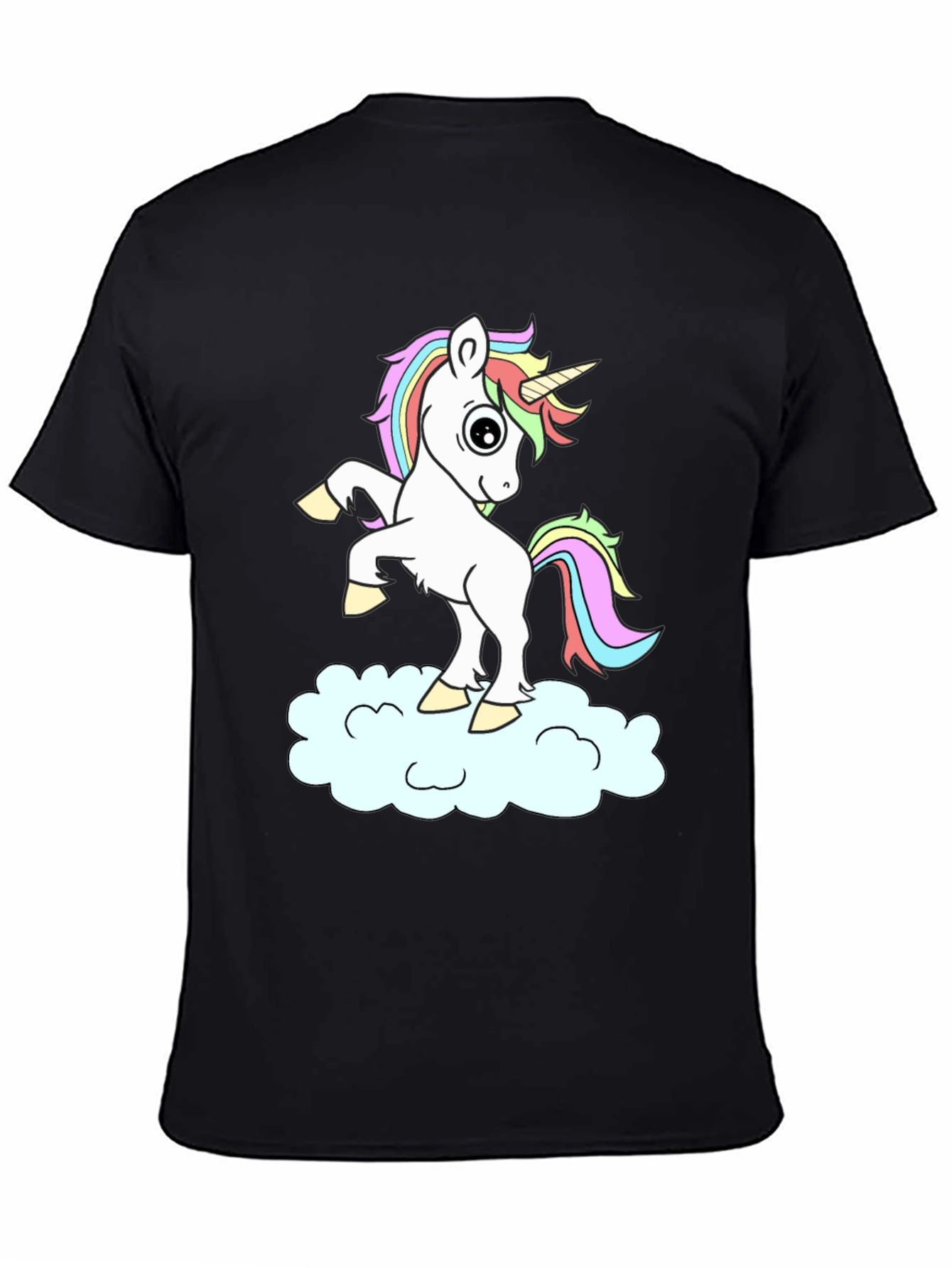 Unicorn Cloud Black T-Shirt
