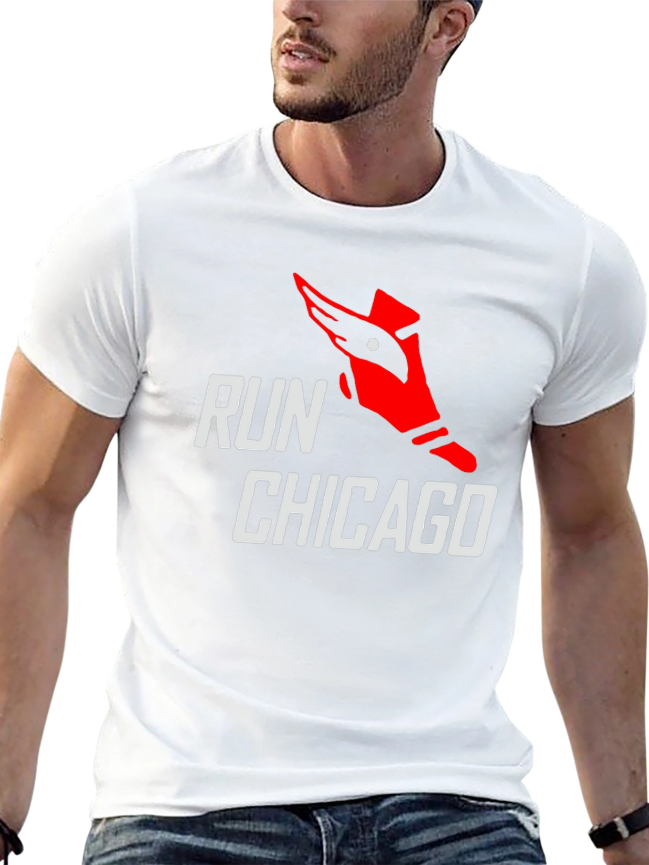 Run Chicago Graphic Tee - Black Cotton Shirt