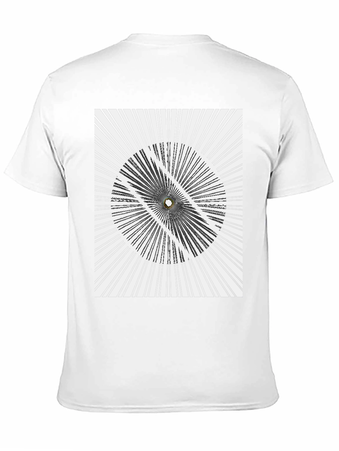 Abstract Optical Illusion Graphic Print Black T-Shirt