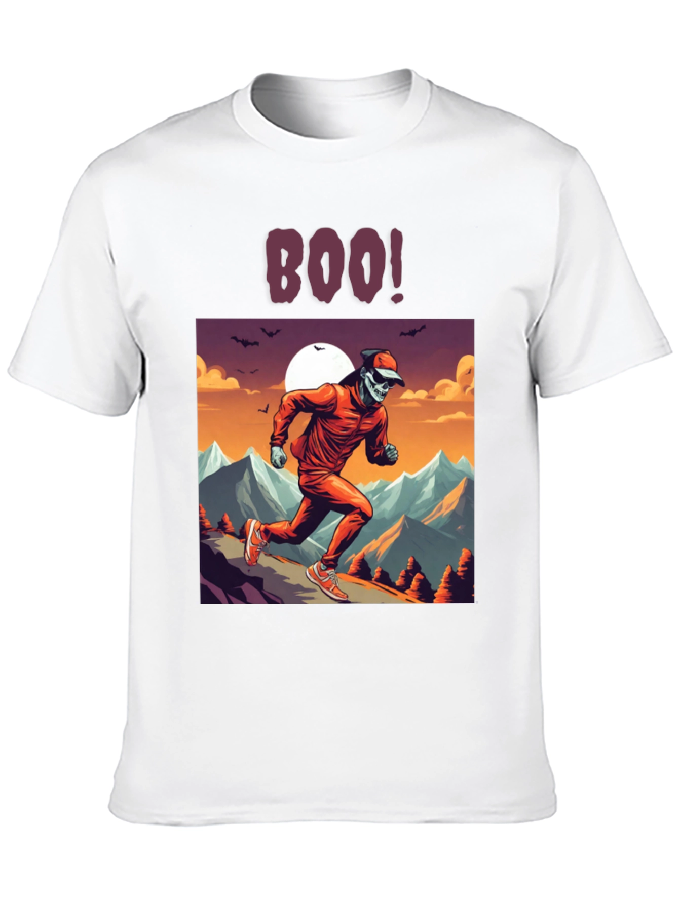 Boo! Skeleton Runner Graphic Tee