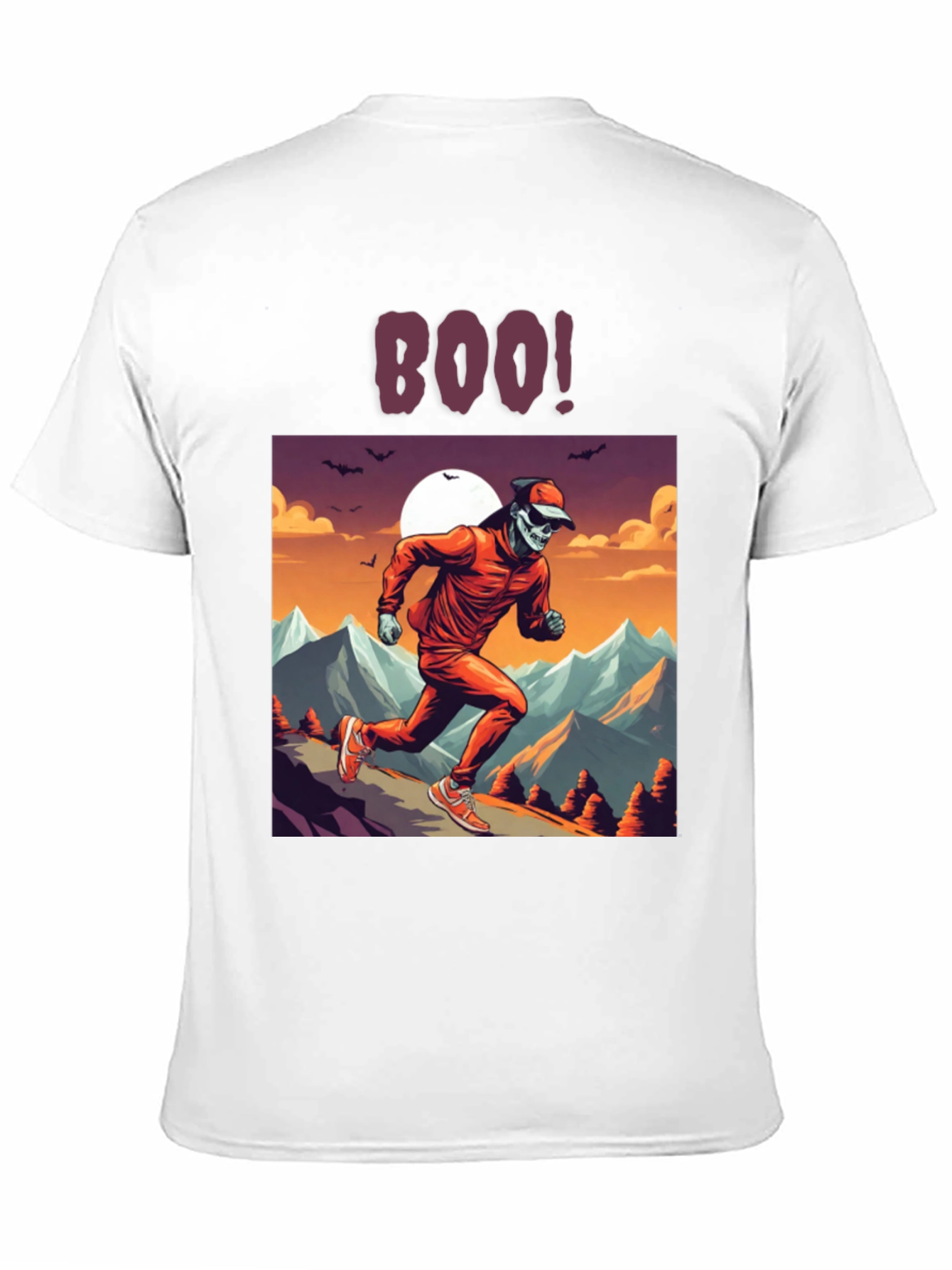 Boo! Skeleton Runner Graphic Tee