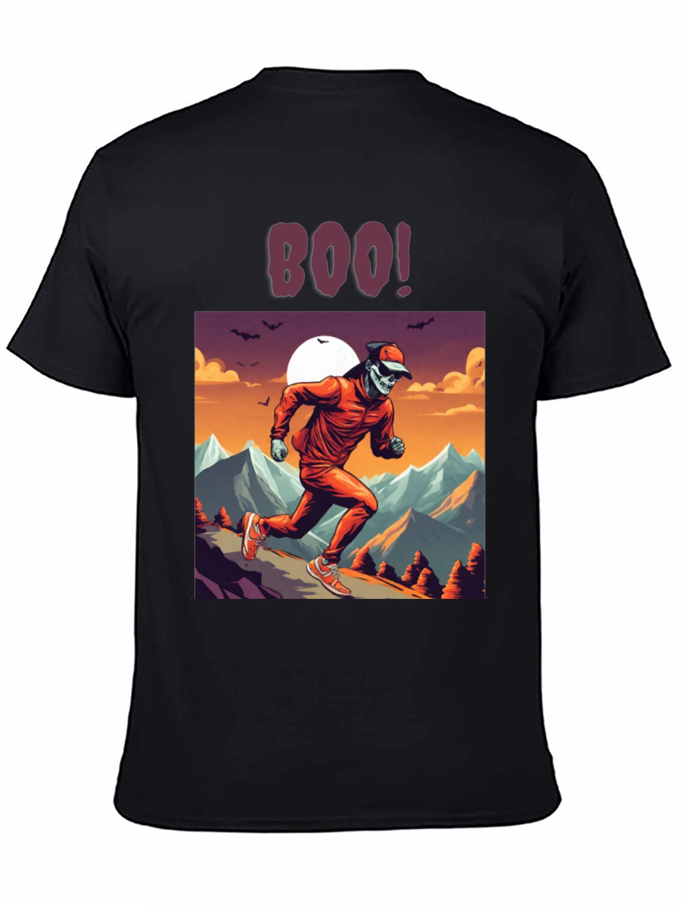 Boo! Skeleton Runner Graphic Tee