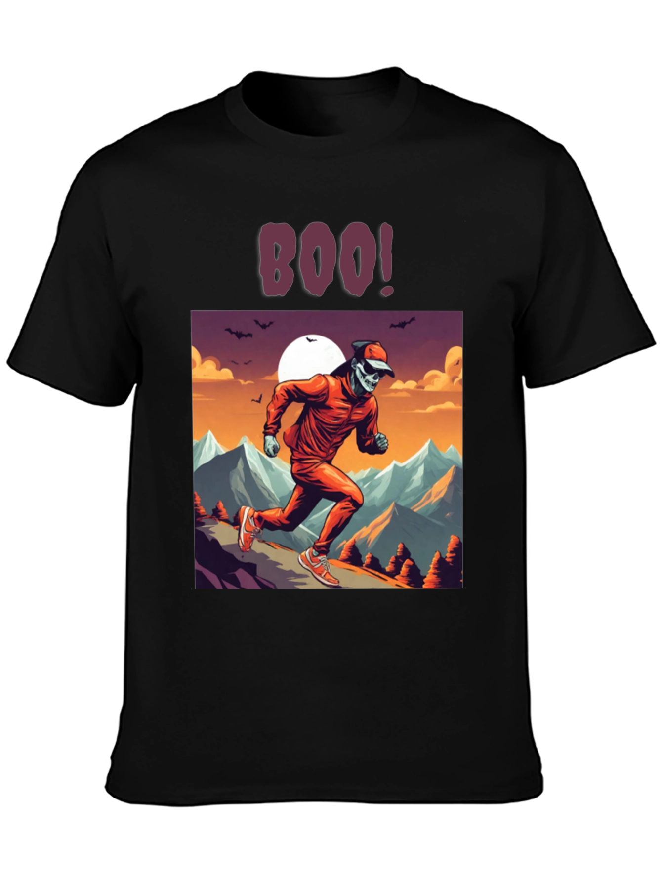 Boo! Skeleton Runner Graphic Tee