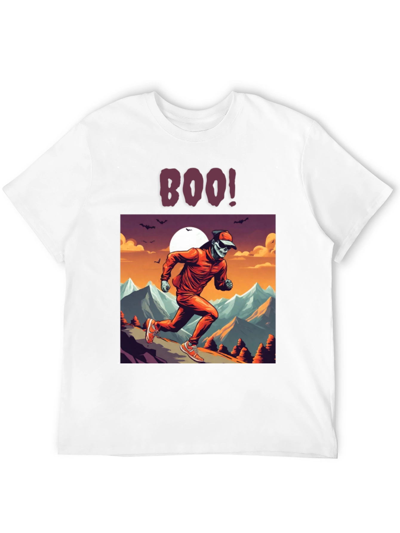 Boo! Skeleton Runner Graphic Tee