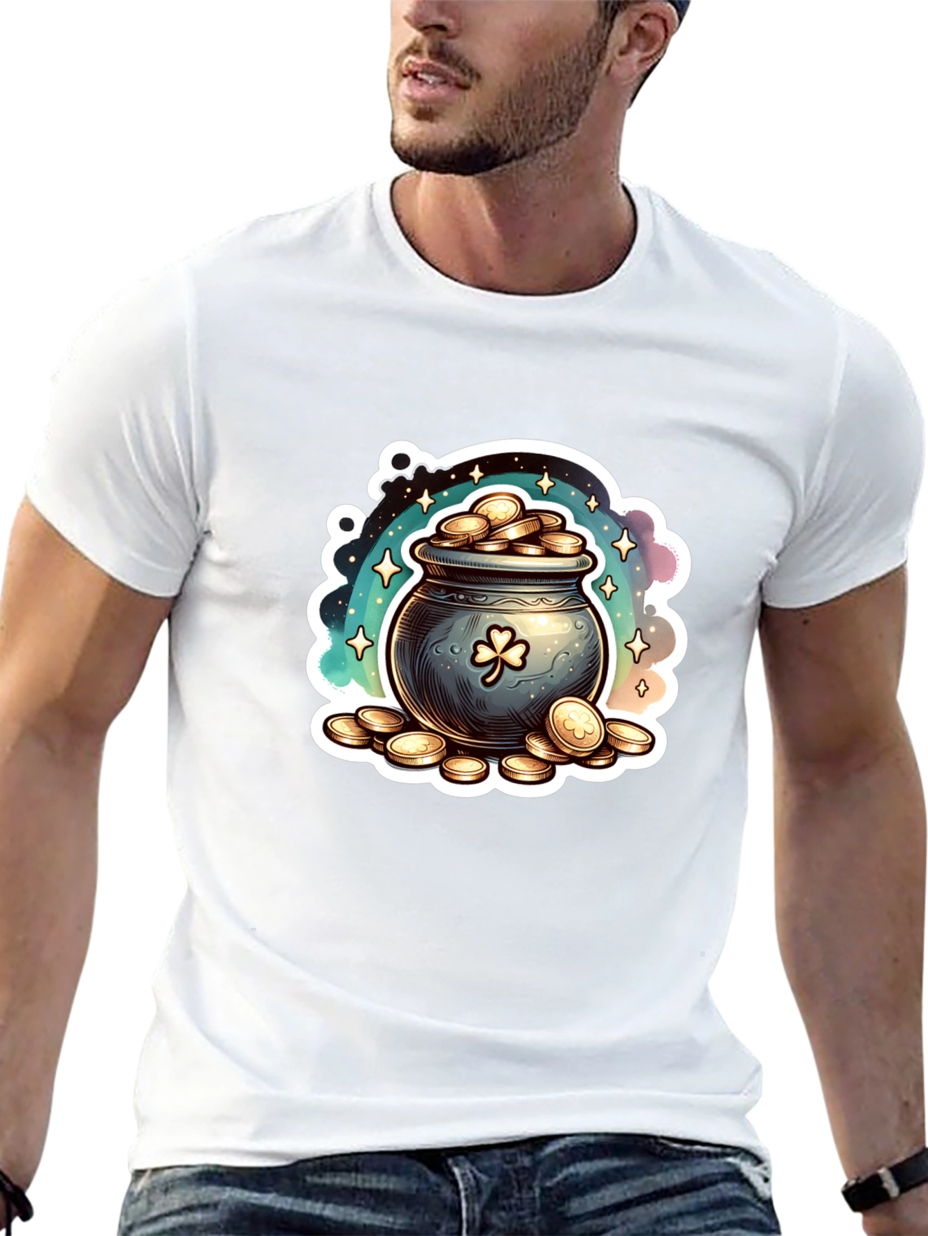 Lucky Pot of Gold St. Patricks Day Graphic T-Shirt