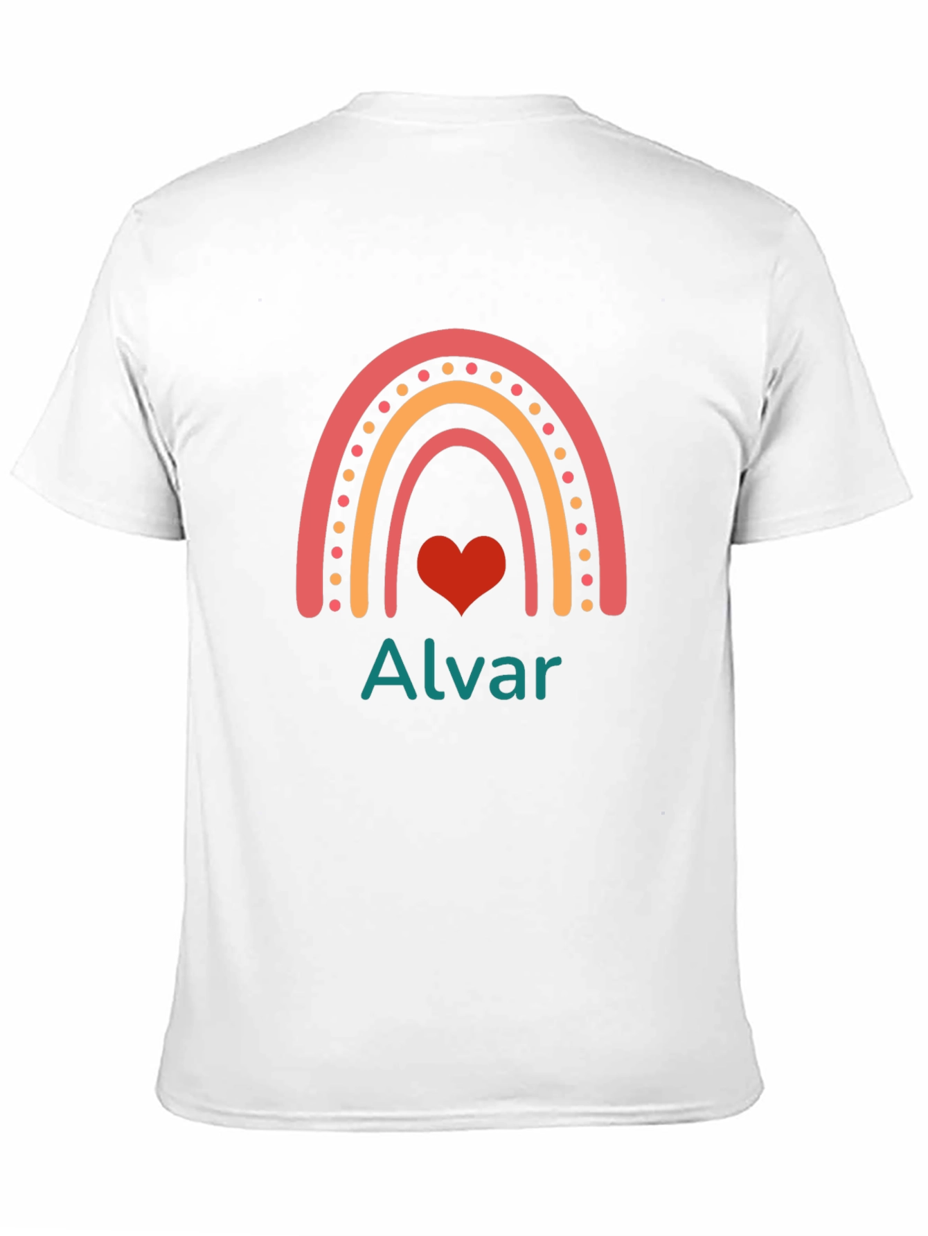 Rainbow Heart Alvar T-Shirt - Black
