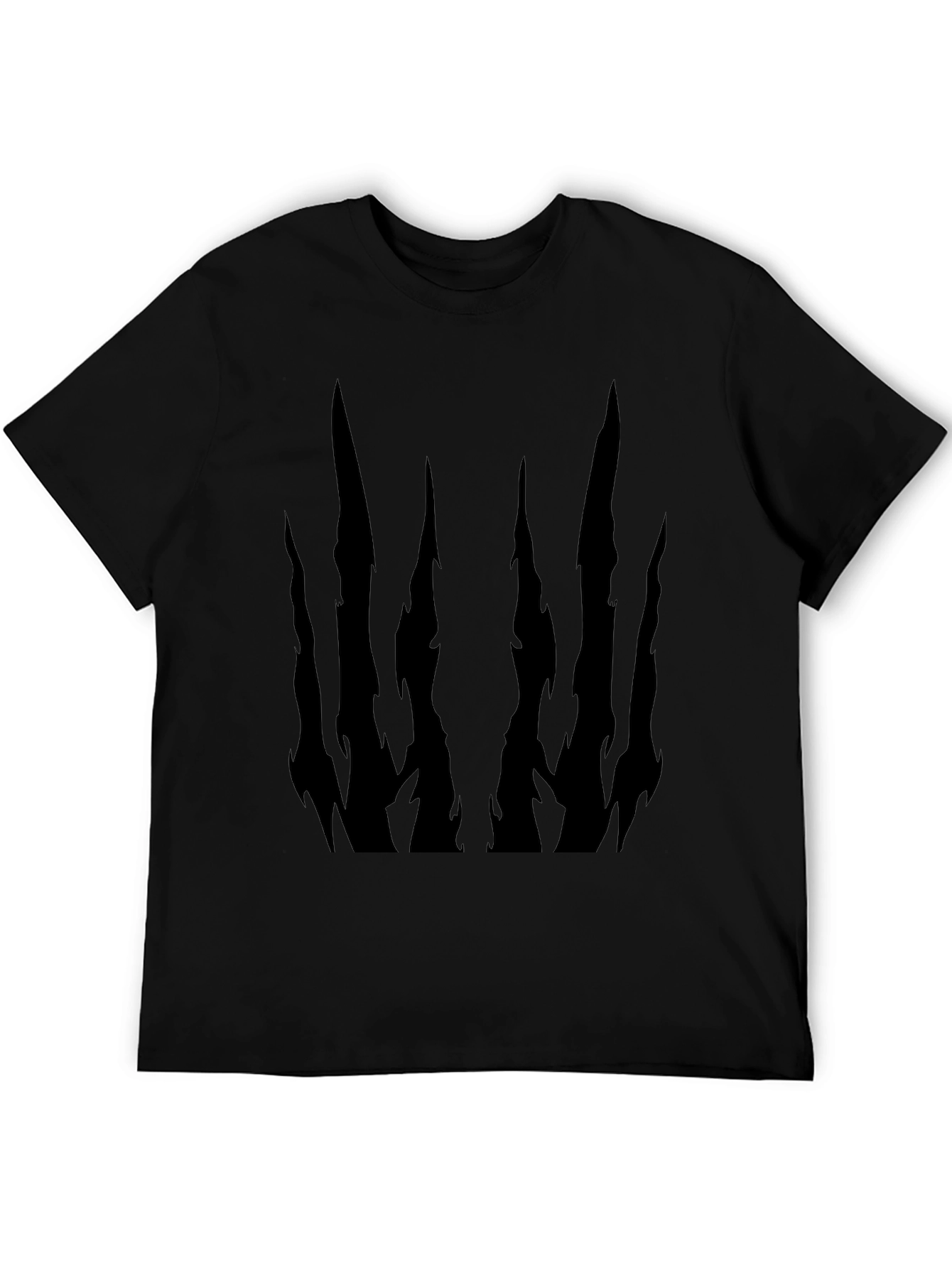 Abstract Dark Spike Graphic T-Shirt