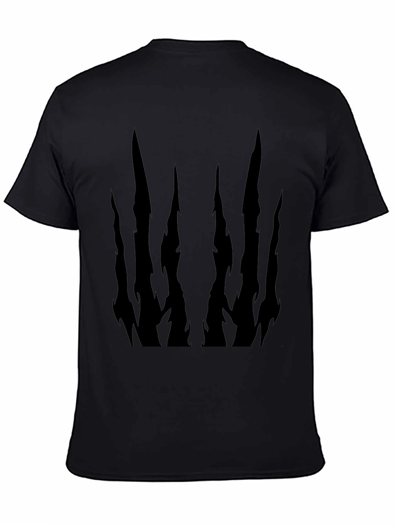 Abstract Dark Spike Graphic T-Shirt